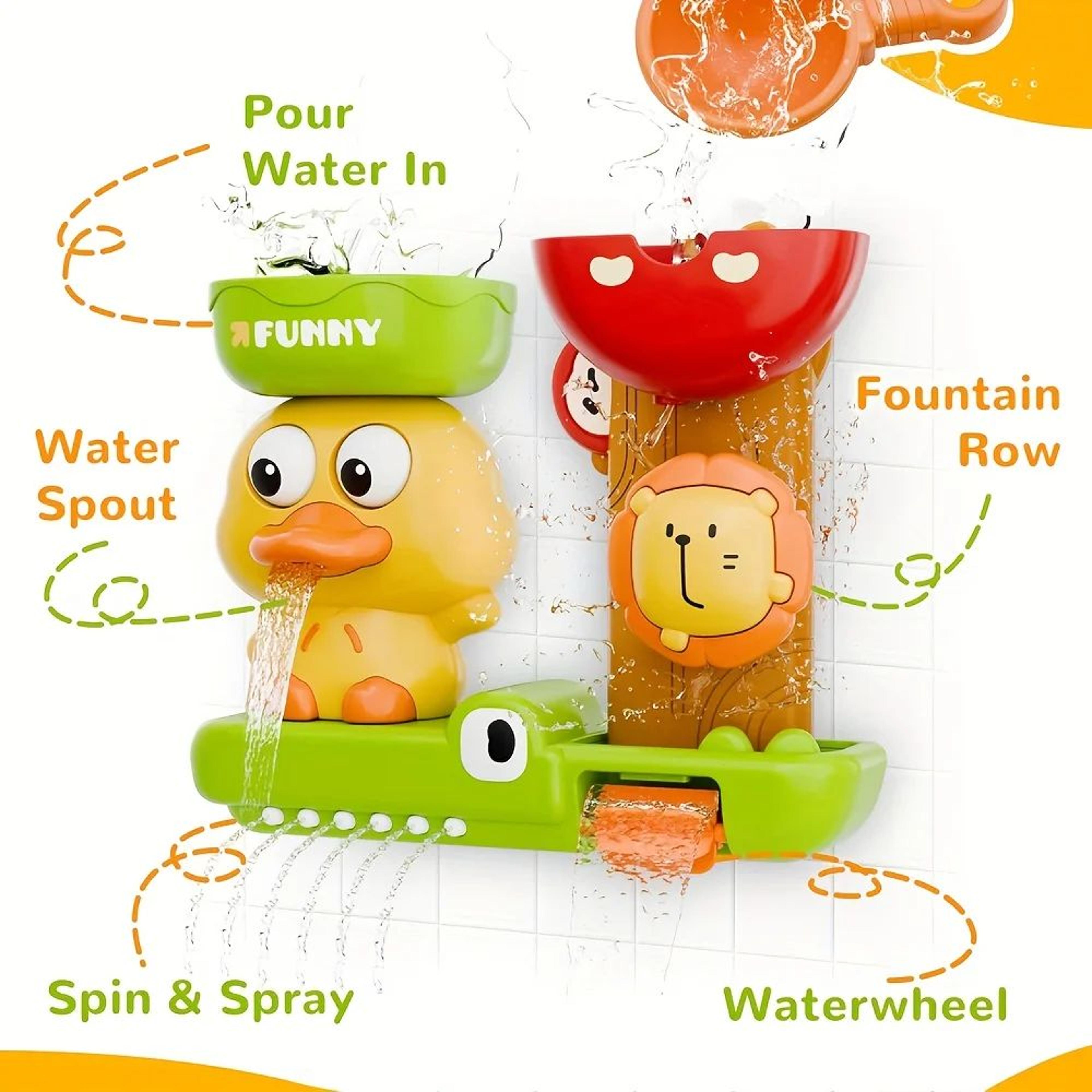 Duckling Suction Water Wheel Bath Toy For Babies  Toddlers 2