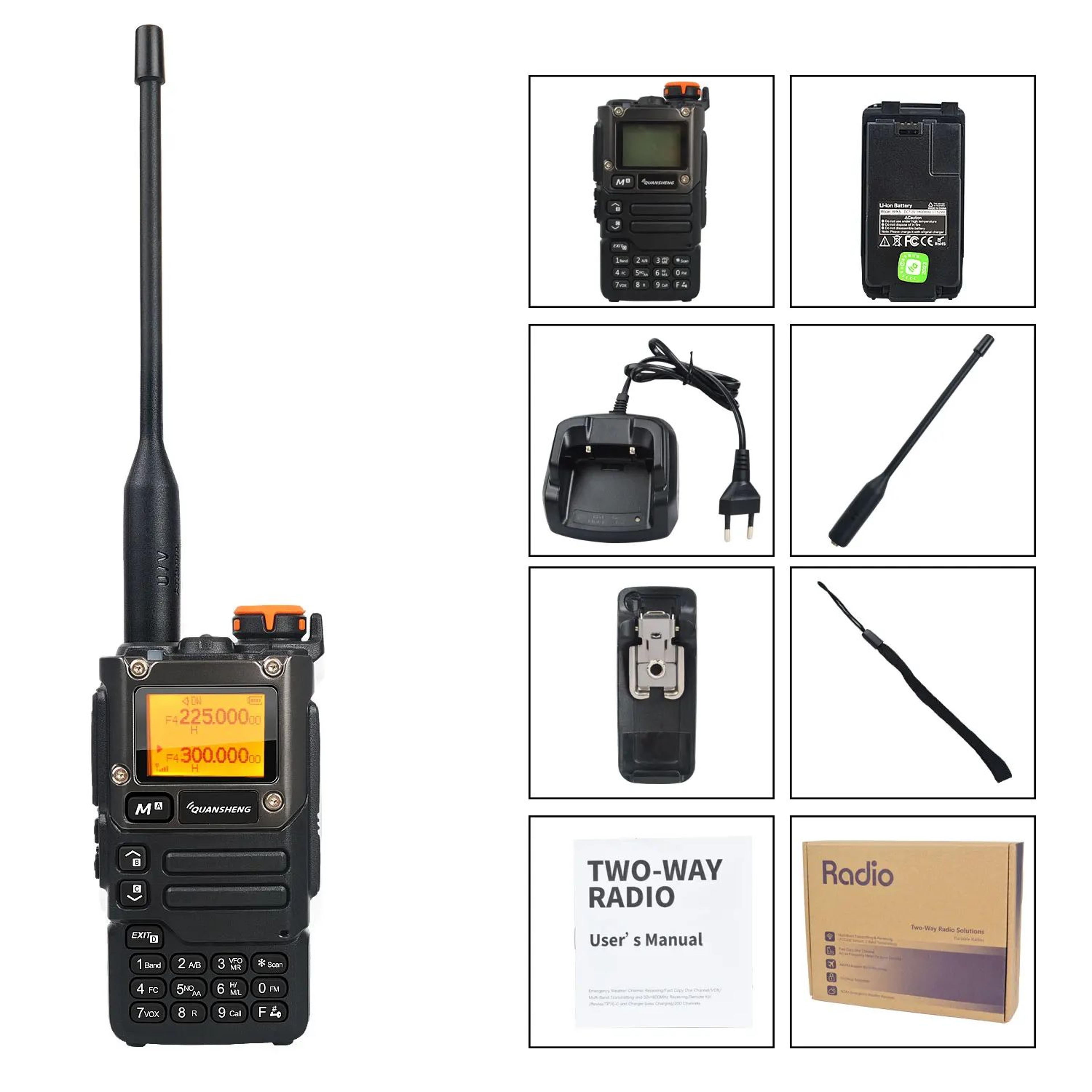 Quansheng UVK58 MultiBand TwoWay Radio With Air Band Receive DTMF  Fast Frequency Scan 2