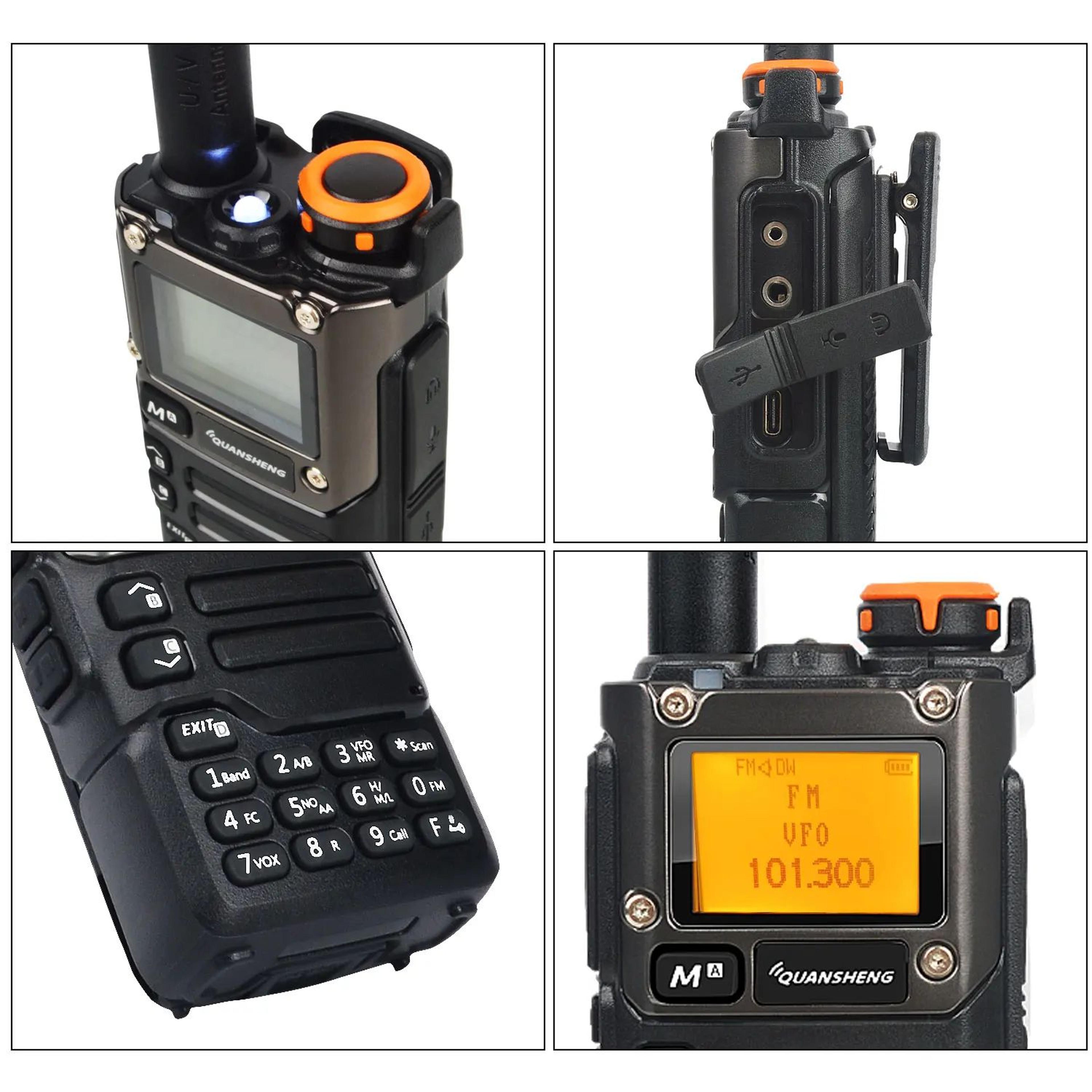 Quansheng UVK58 MultiBand TwoWay Radio With Air Band Receive DTMF  Fast Frequency Scan 4