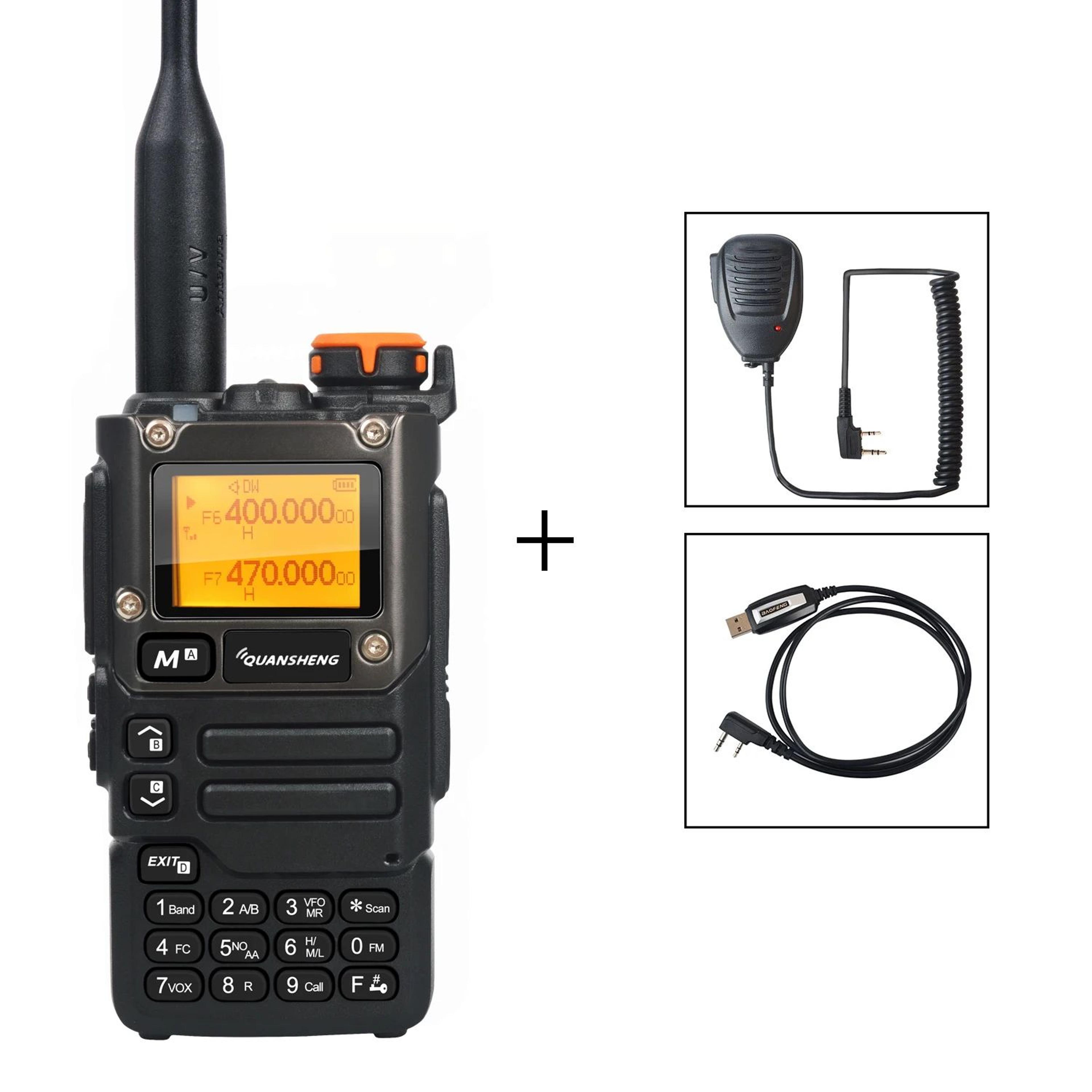 Quansheng UVK58 MultiBand TwoWay Radio With Air Band Receive DTMF  Fast Frequency Scan 20