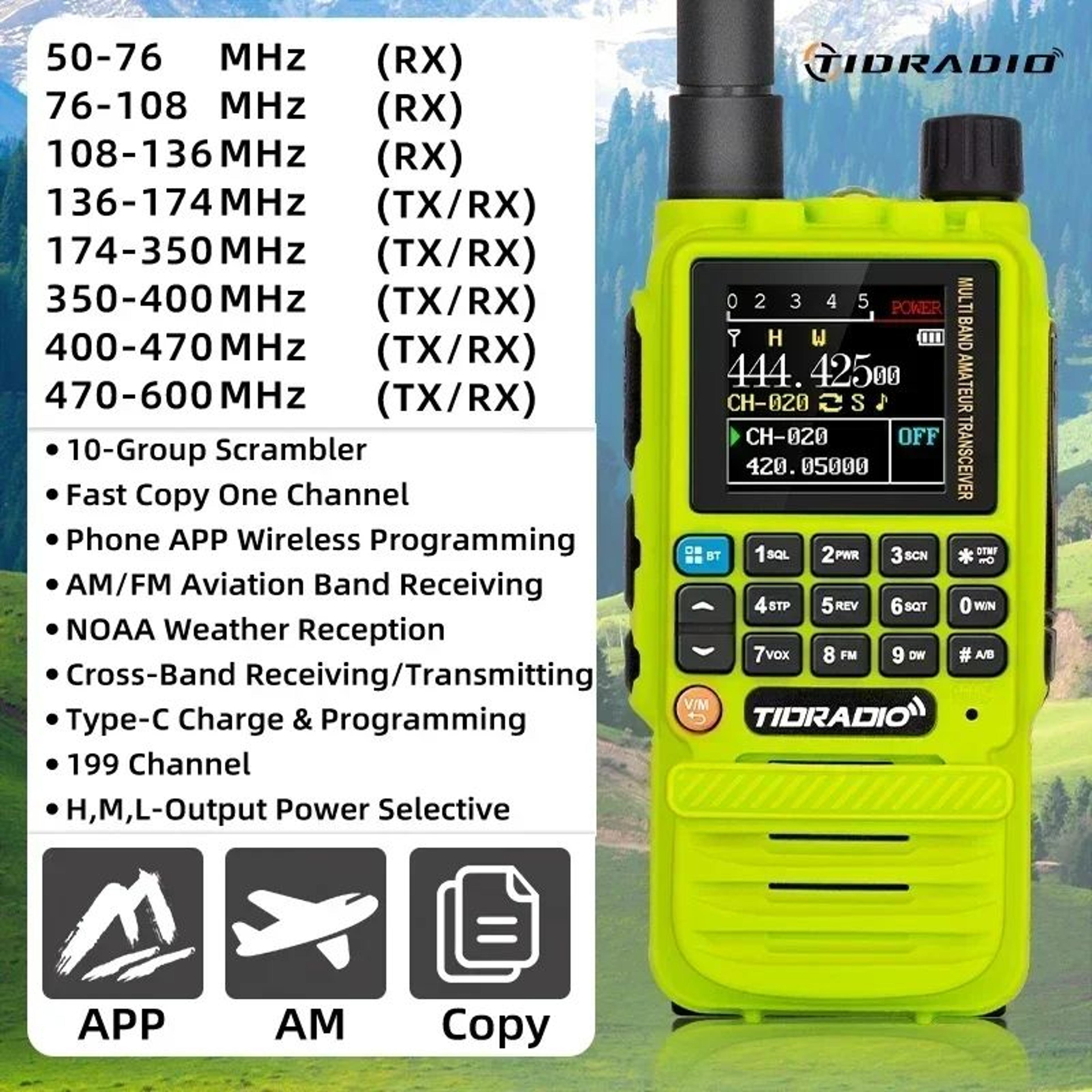 TIDRADIO TDH3 Wireless Programming Radio With Dual PTT And USBC Charging 7