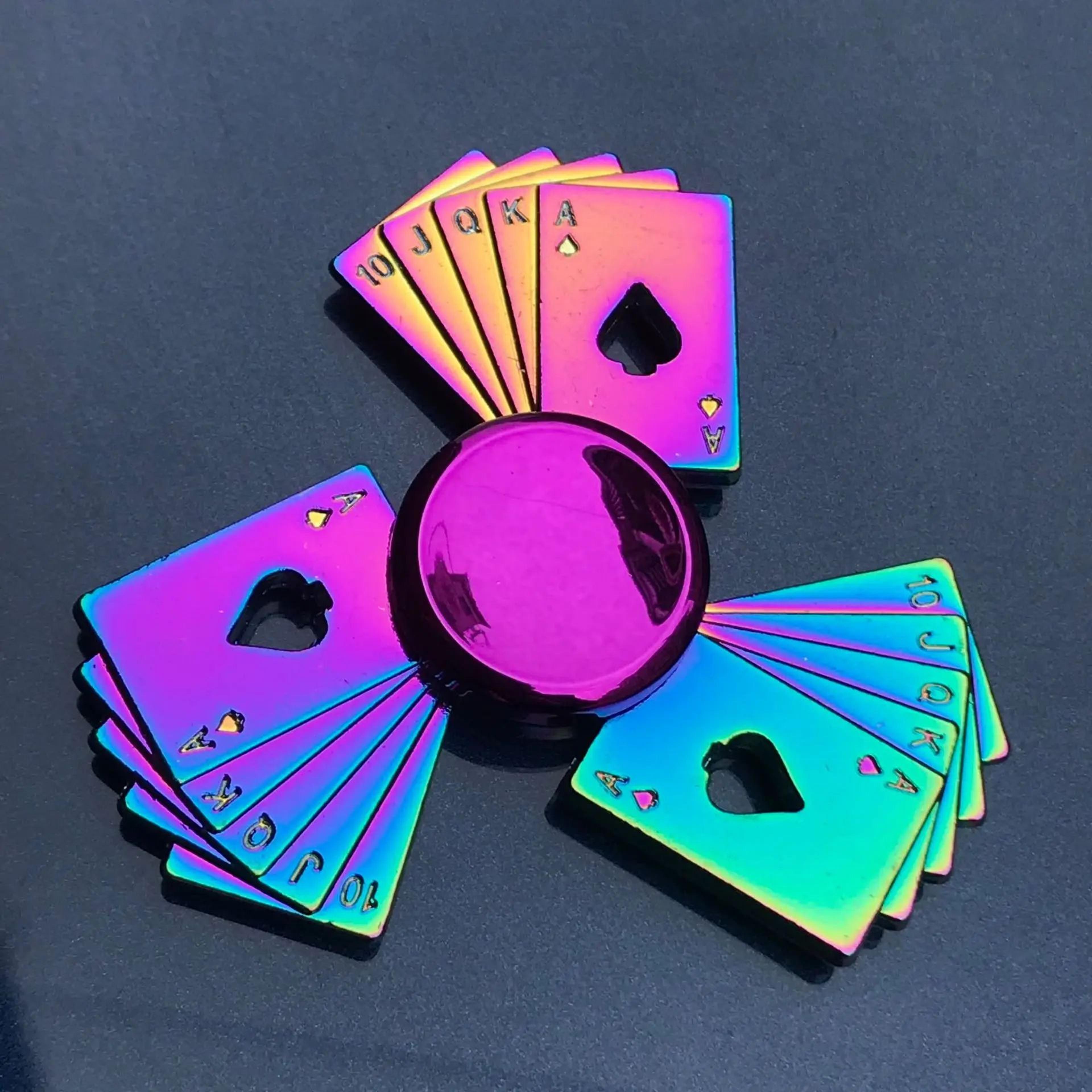 Rainbow Metal Fidget Spinner For Stress Relief HighSpeed Finger Spinner 13