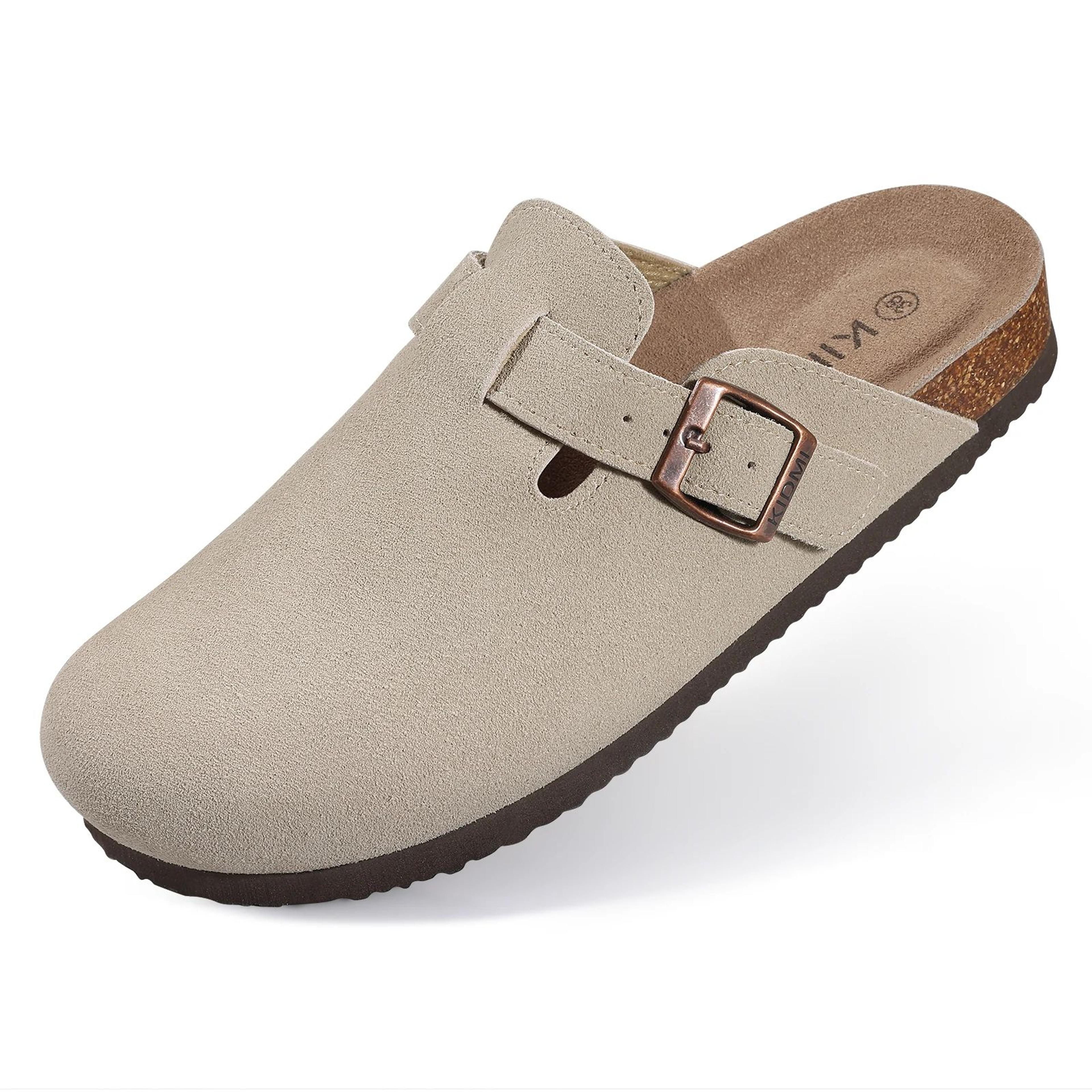 Comwarm Suede Clogs With Cork Footbed ArchSupport Mules For Indoor  Outdoor Comfort 13