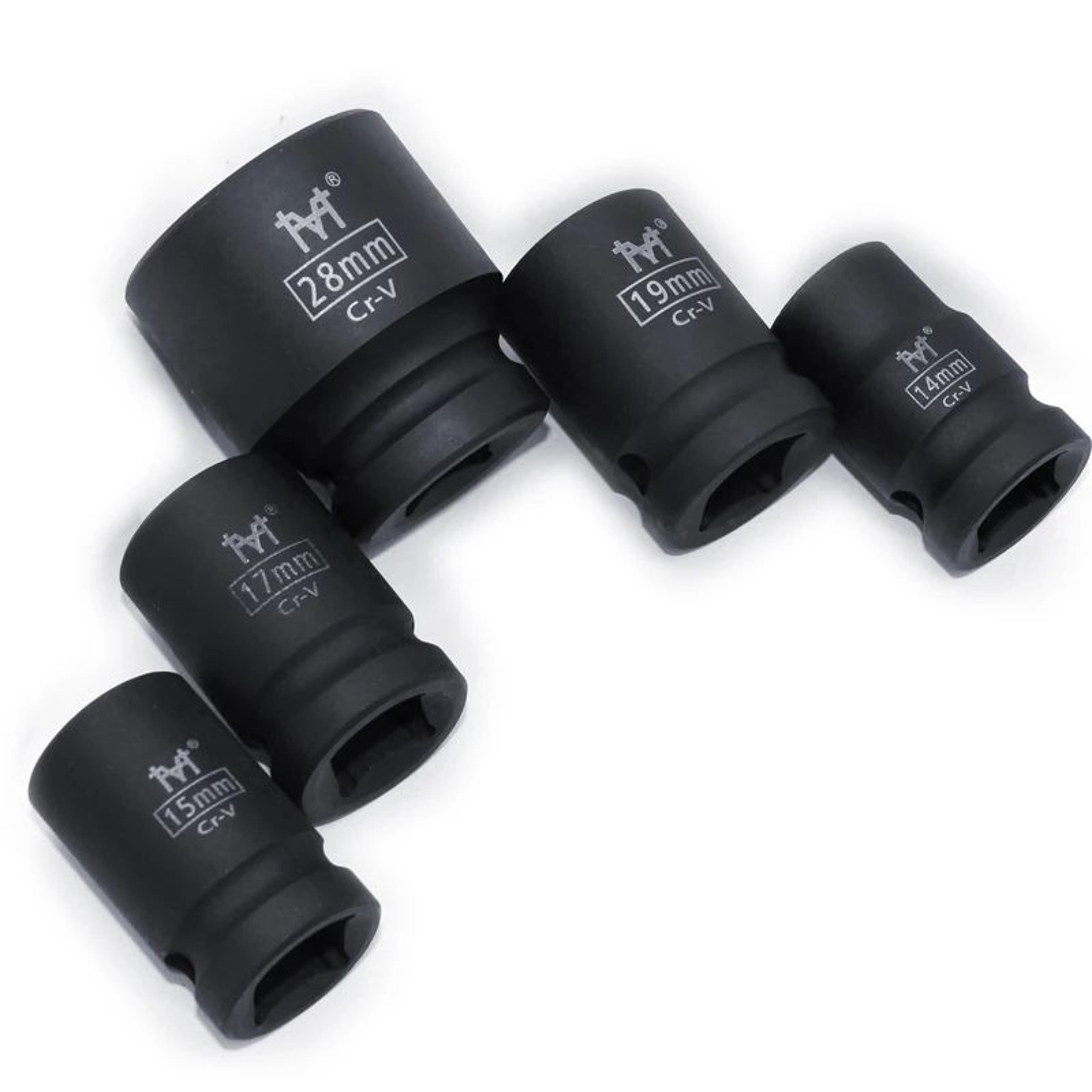 12 Drive Short 6Point Impact Socket Metric Shallow Sizes 1032mm 5