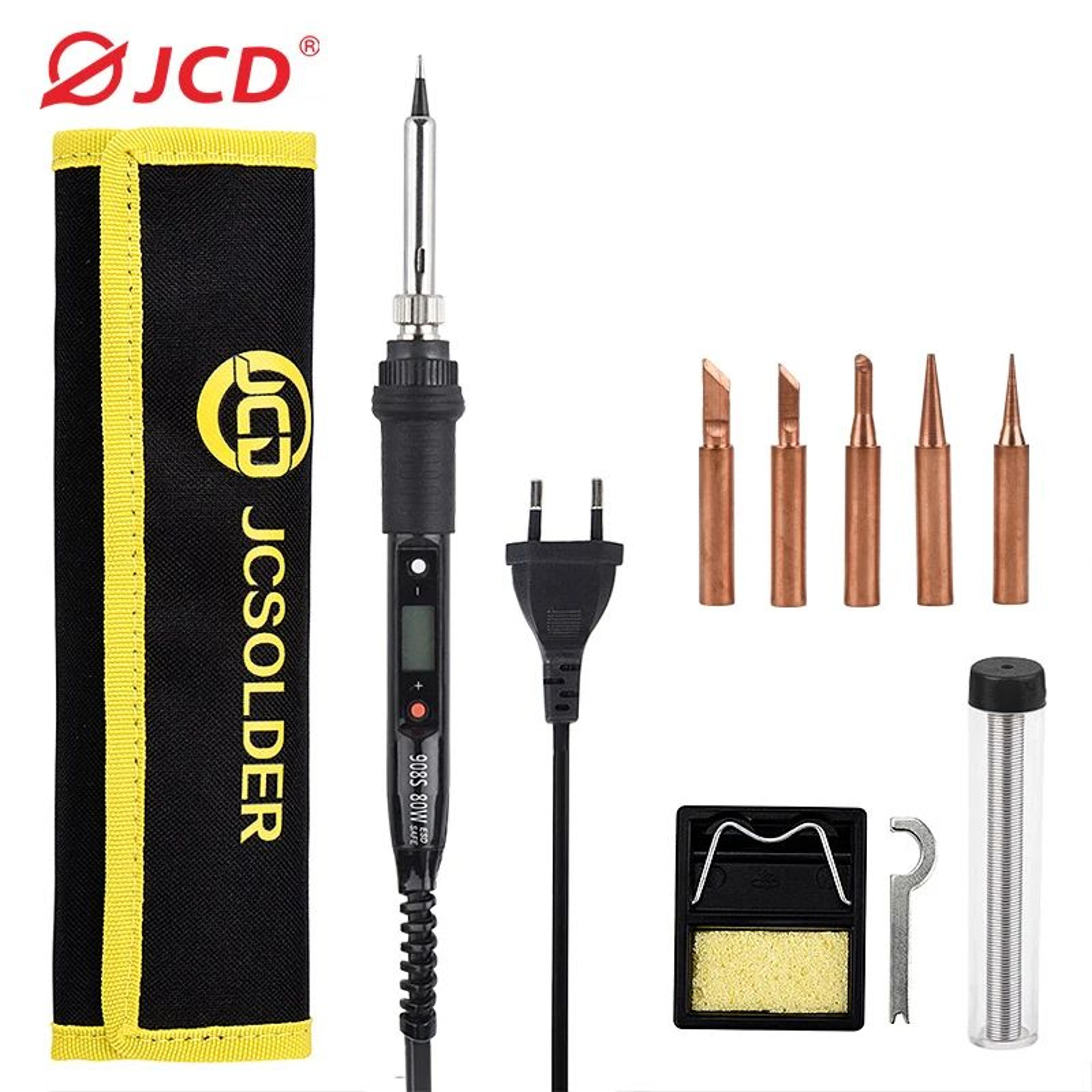 JCD 80W Digital Soldering Iron With LCD Display Adjustable Temperature Dual Voltage 110V220V 0