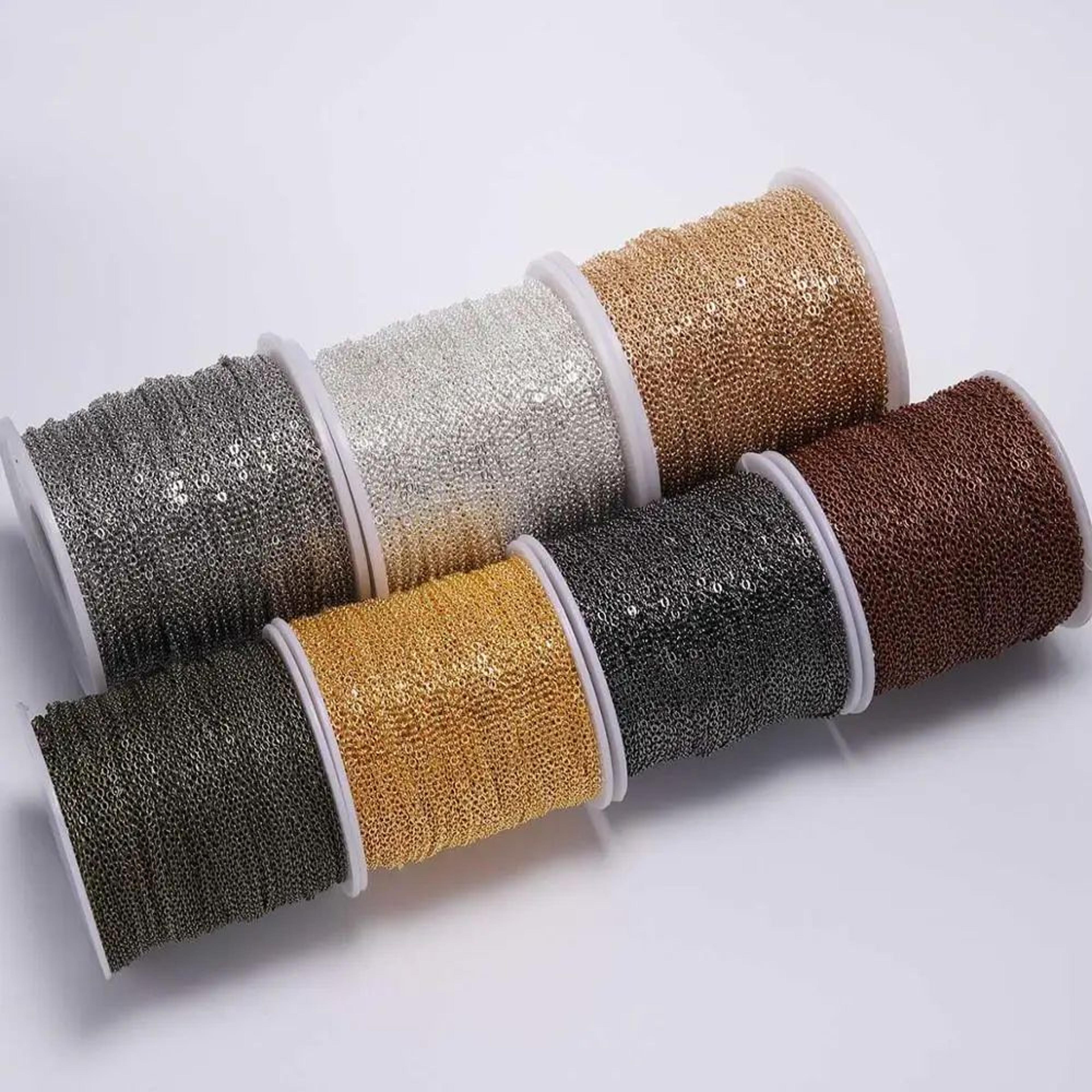 gold plated necklace chain 5m roll for jewelry making diy crafts