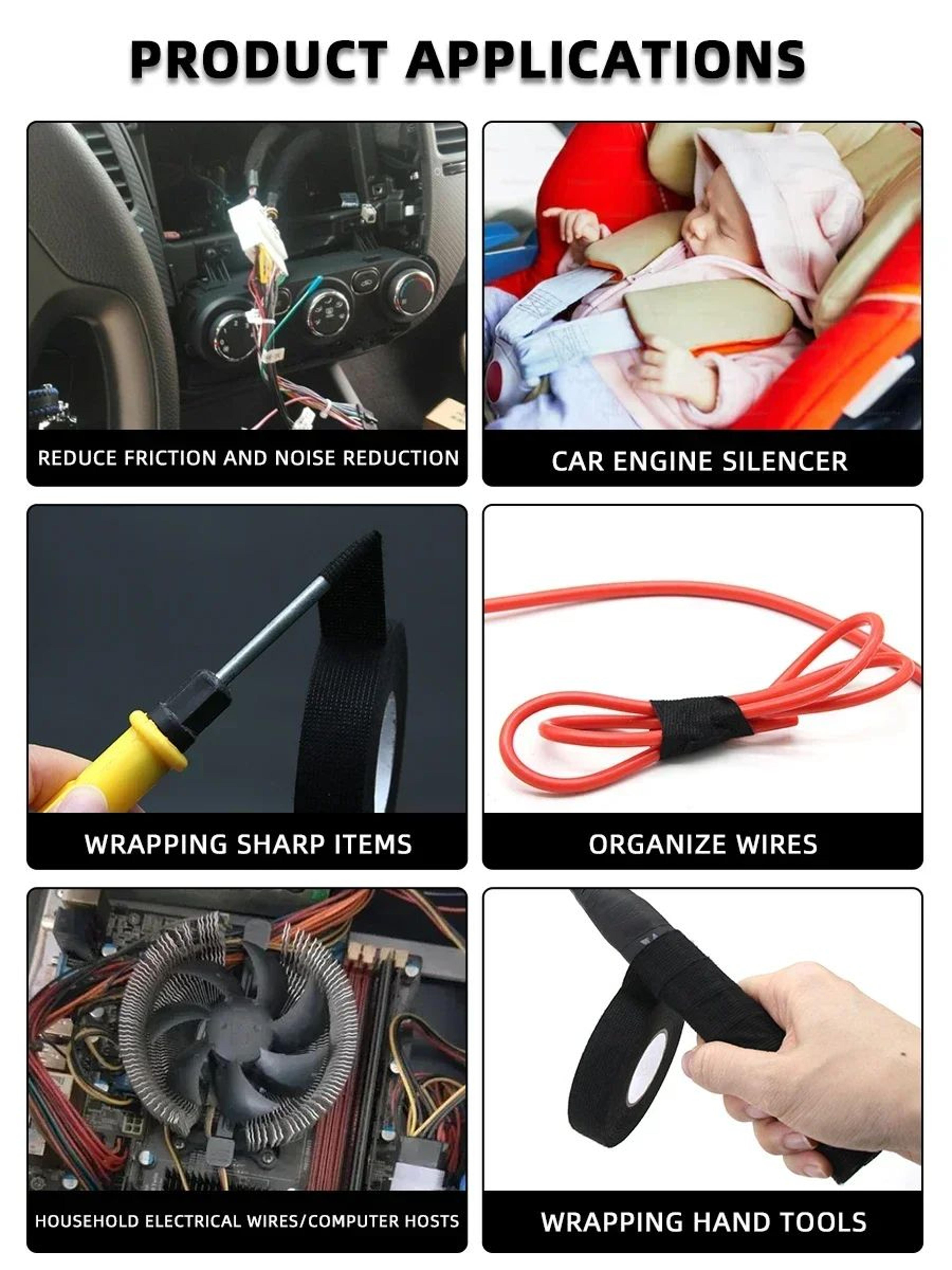 HeatResistant Cloth Harness Tape For Cars  DIY  Automotive Wiring Harness Tape Wire Loom Tape 950mm 2