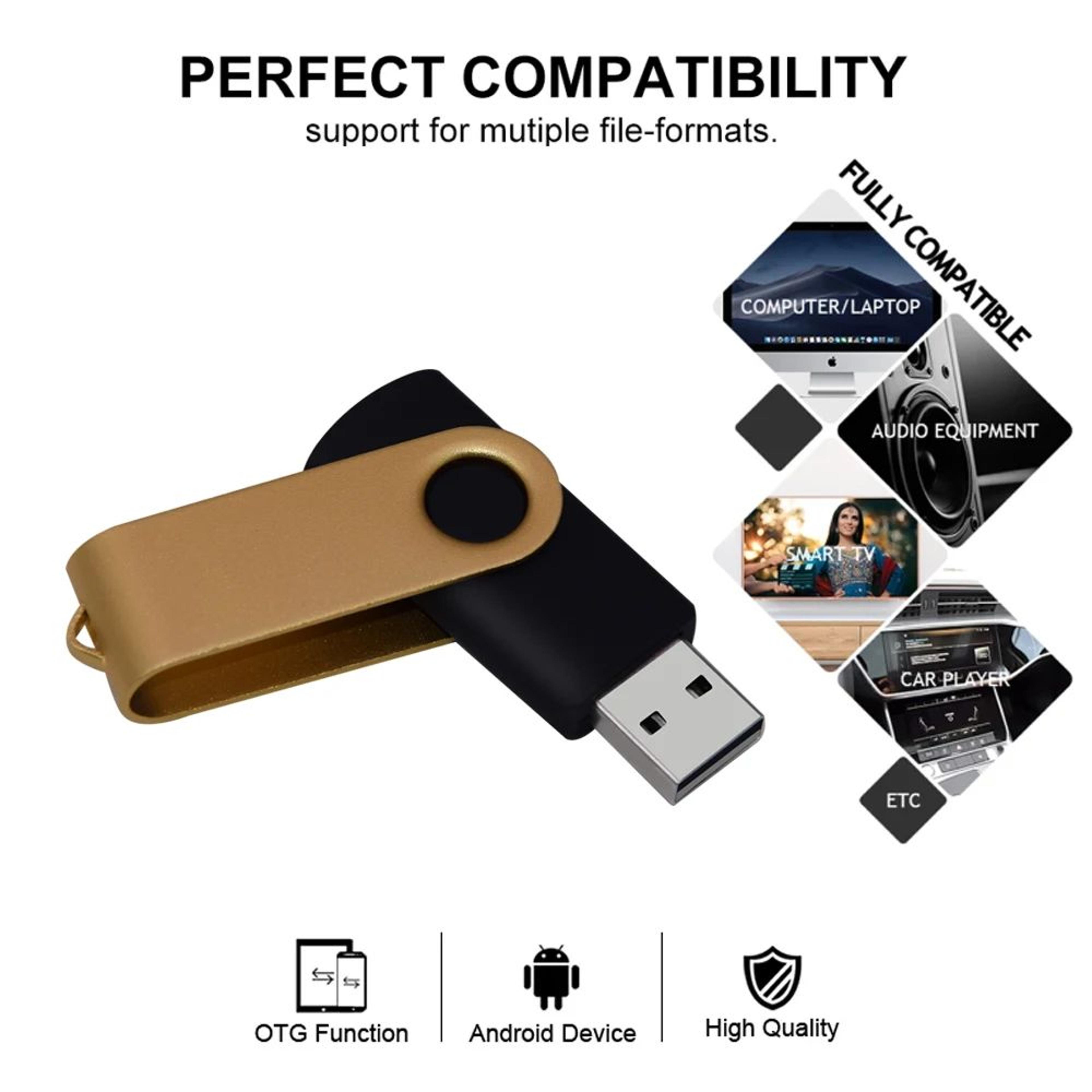 Rotating USB 20 Flash Drive With Metal Swivel Cover Waterproof Memory Stick 8GB128GB 4
