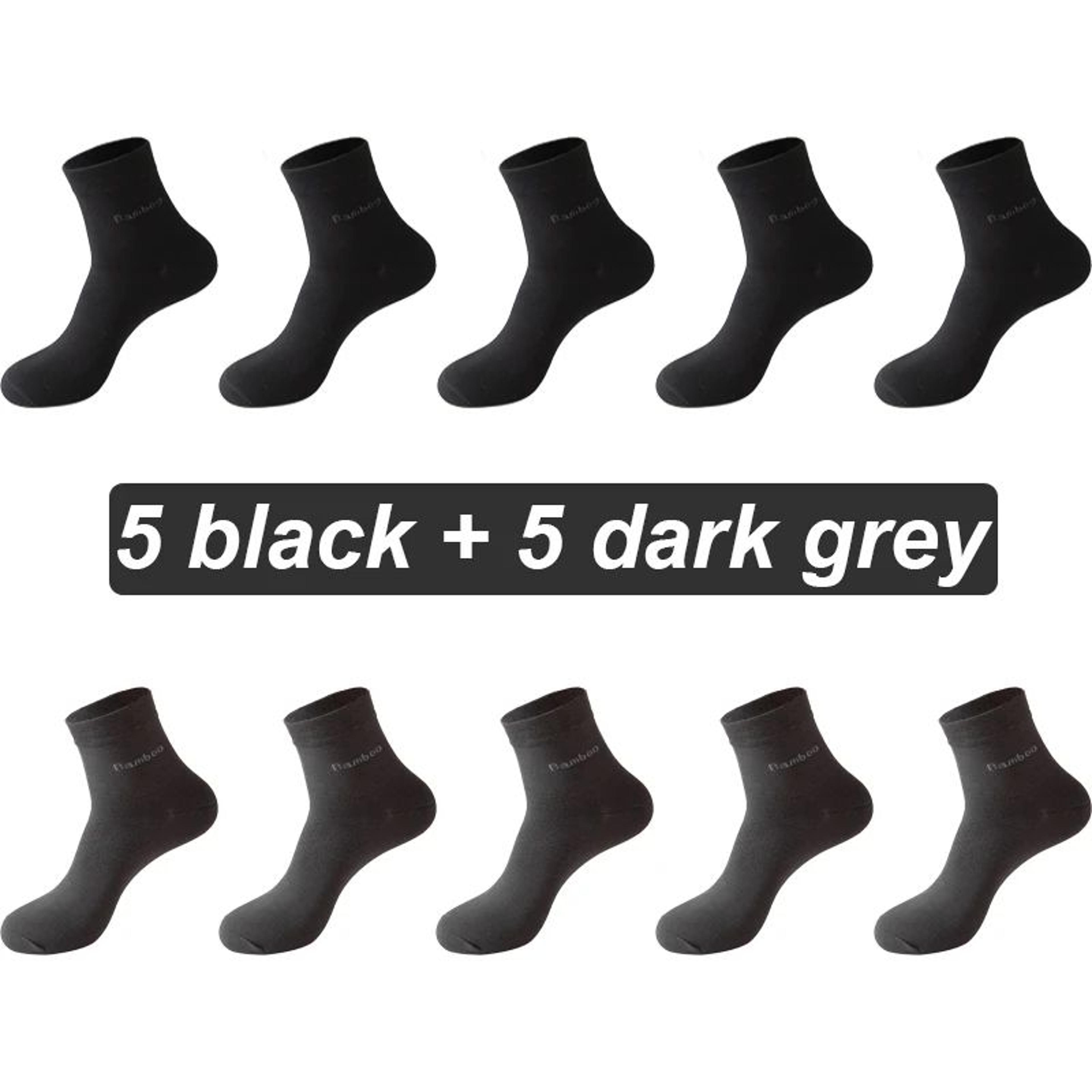 Mens Bamboo Fiber Socks 10 Pairs  Breathable Antibacterial Comfort EU 3846 7