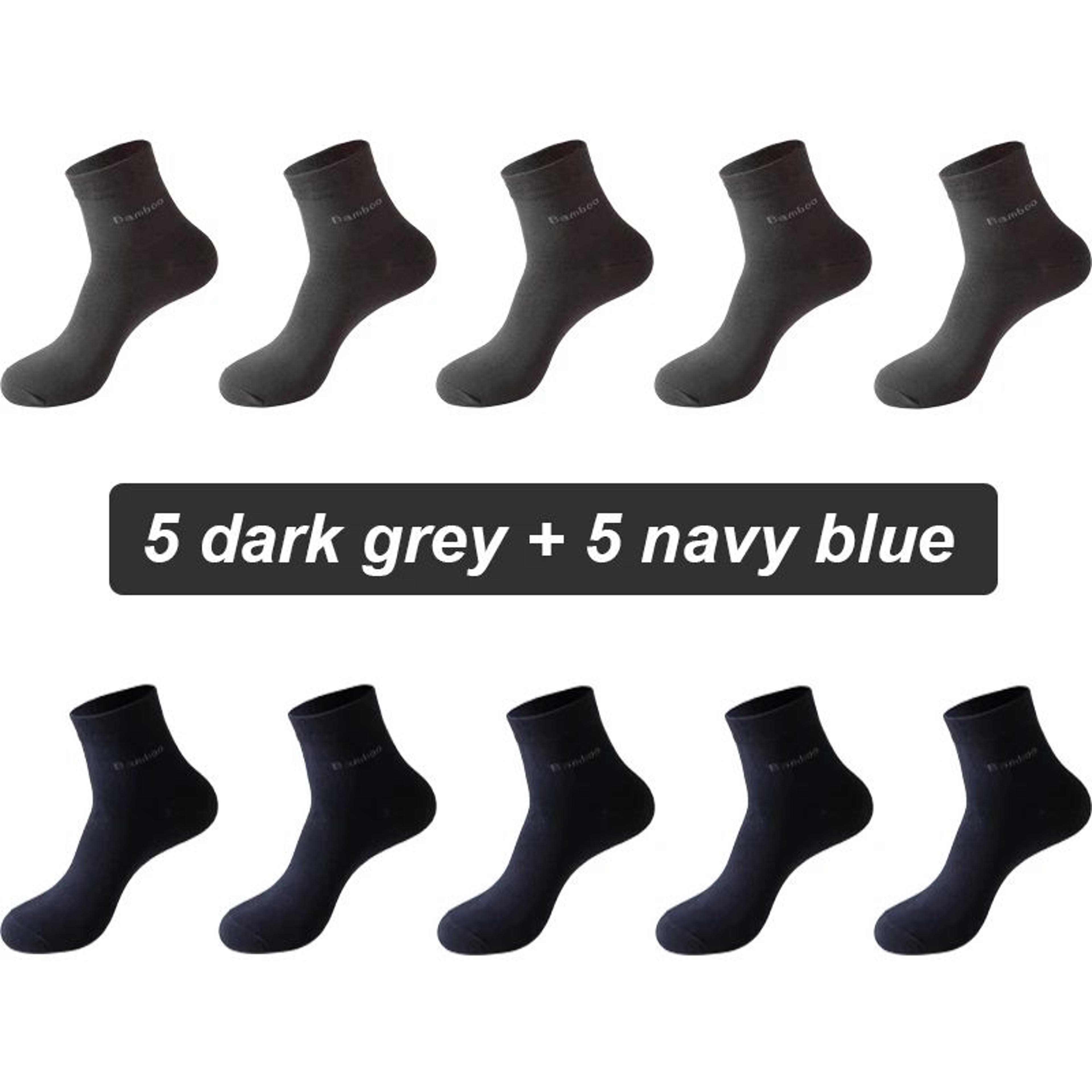 Mens Bamboo Fiber Socks 10 Pairs  Breathable Antibacterial Comfort EU 3846 15