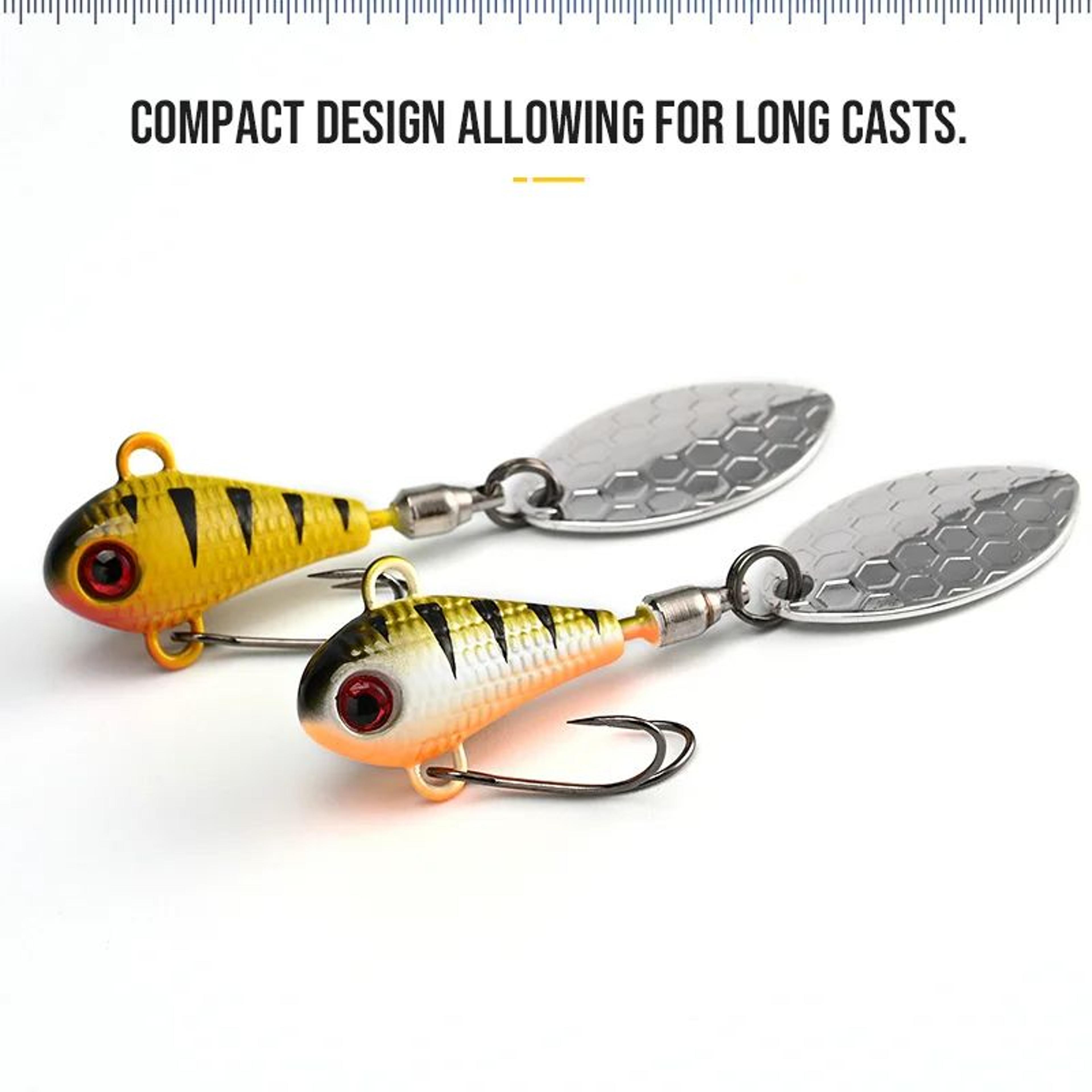 BLUX Spintail Jig Tail Spinner Lure LongCast Metal Vibe With Copper Blade 45g7g11g 3
