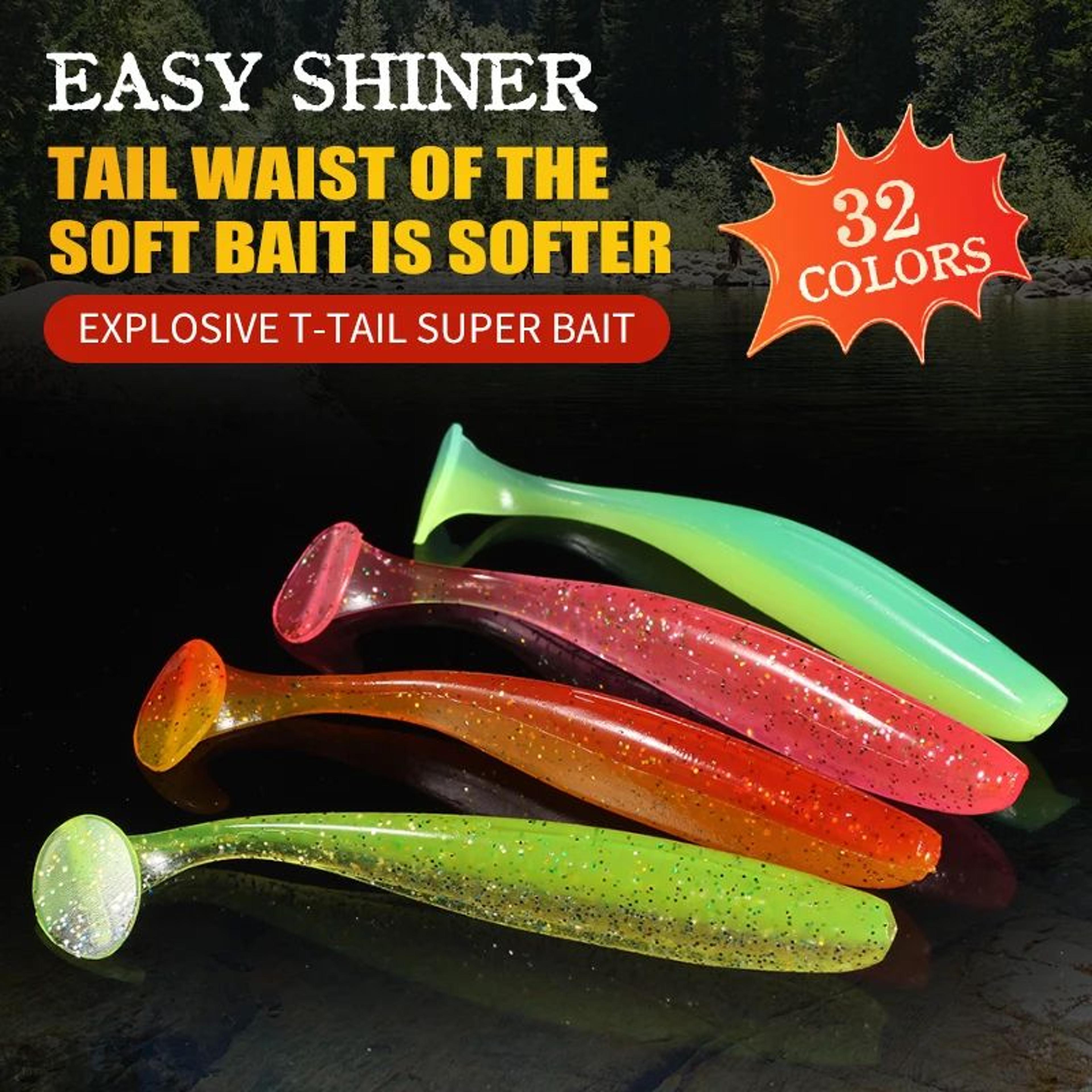 Supercontinent Shiner Soft Paddle Tail Swimbait Set 5075100mm For Pike  Bass 1