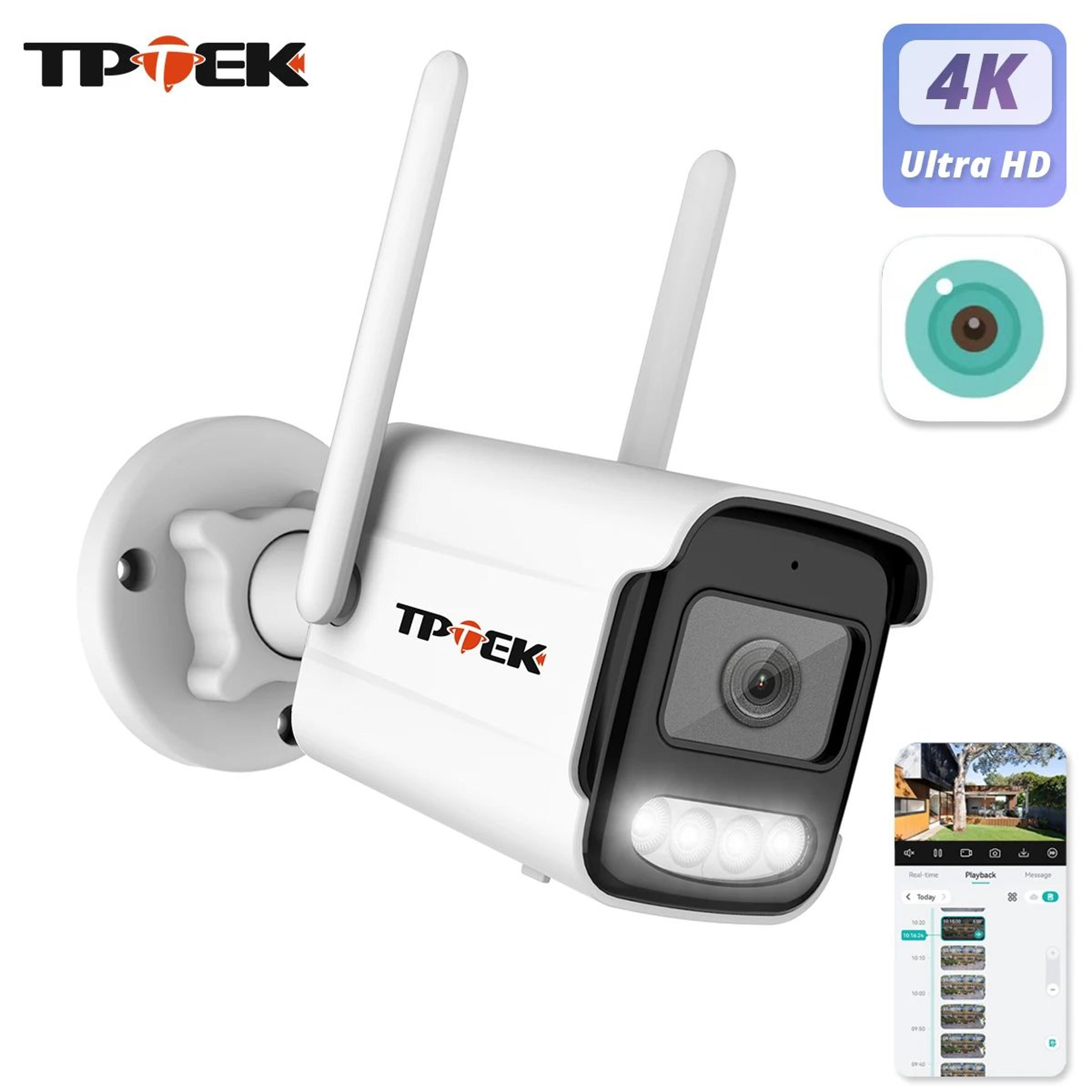 4K 8MP Outdoor WiFi IP Security Camera With AI Human Detection And ICSee App 0