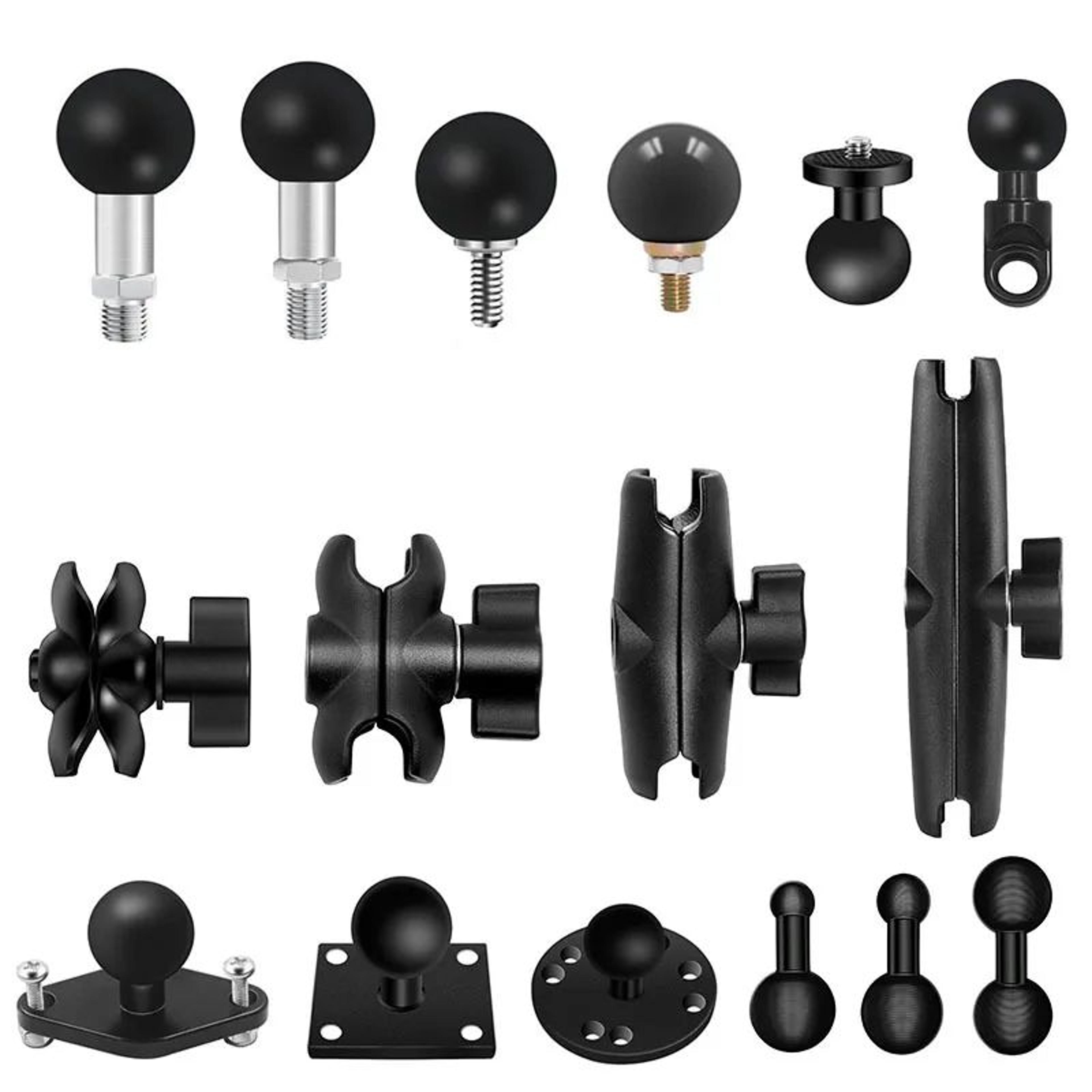 1Inch Ball Head Car Headrest  Motorcycle Mount With 10mm Base For Phone GPS  Action Cameras 0