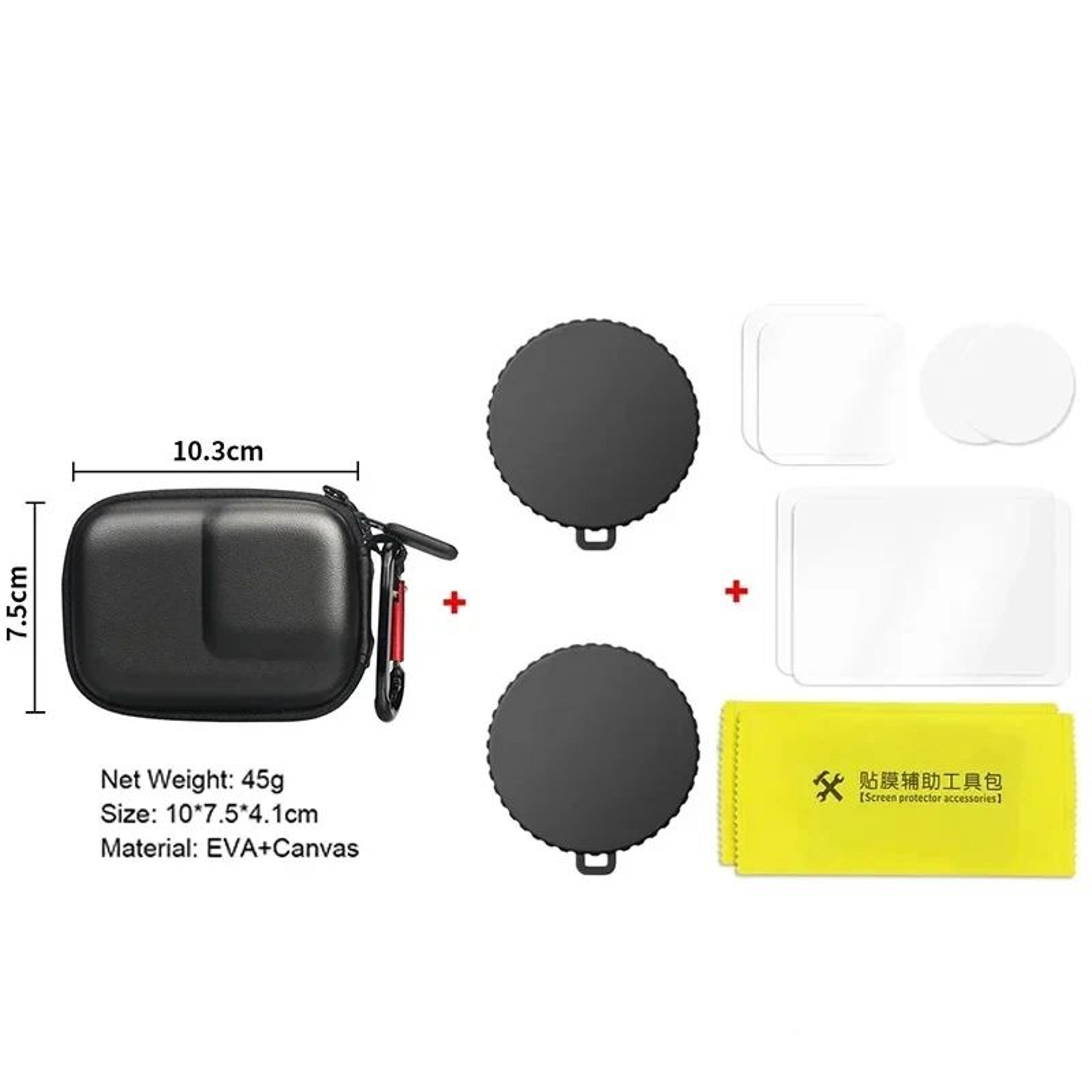 DJI Osmo Action Silicone Lens Cover  Tempered Film Set  DustProof Action Camera Lens Protector With 10