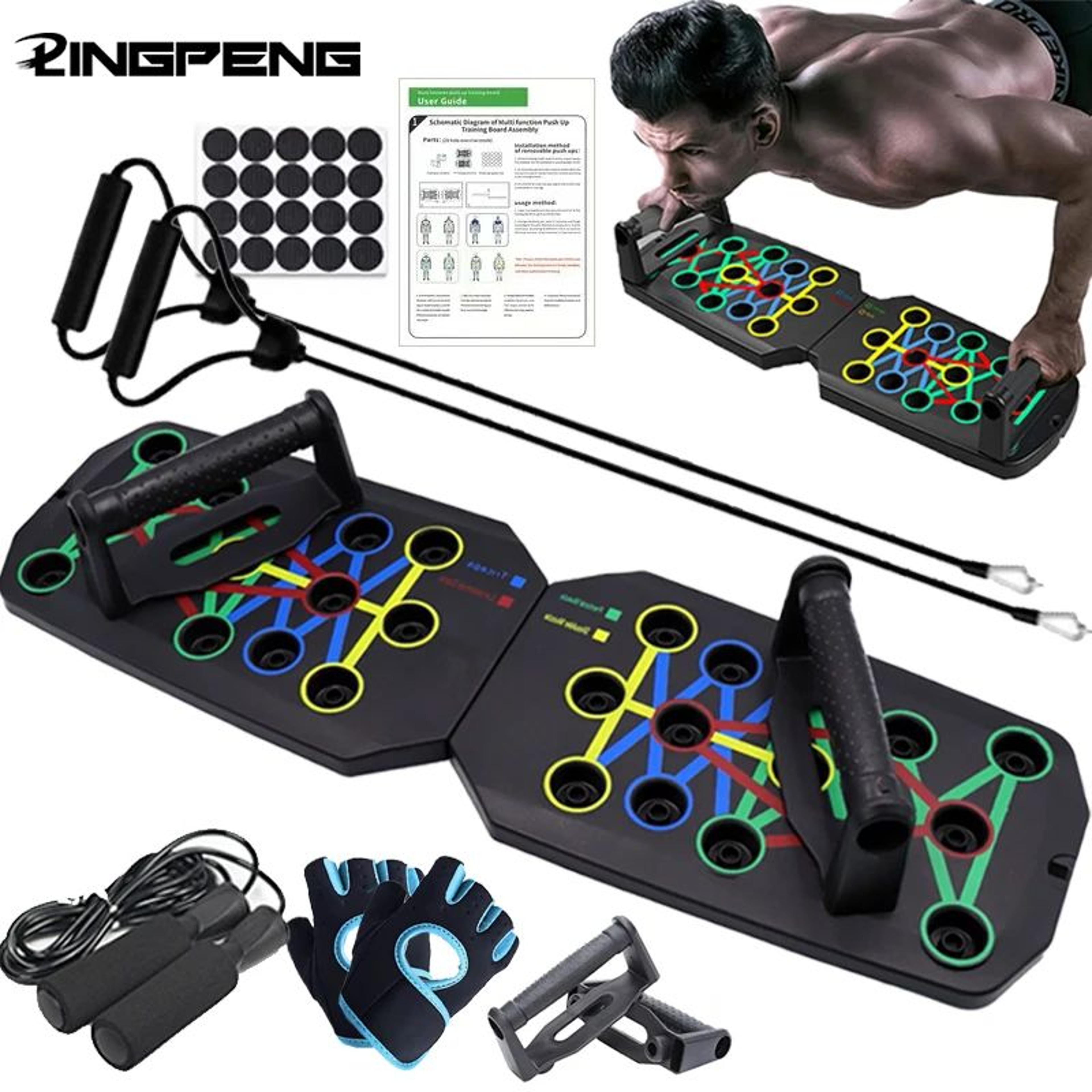 Foldable ColorCoded PushUp Board With Handles For Home Workouts And Upper Body Training 0