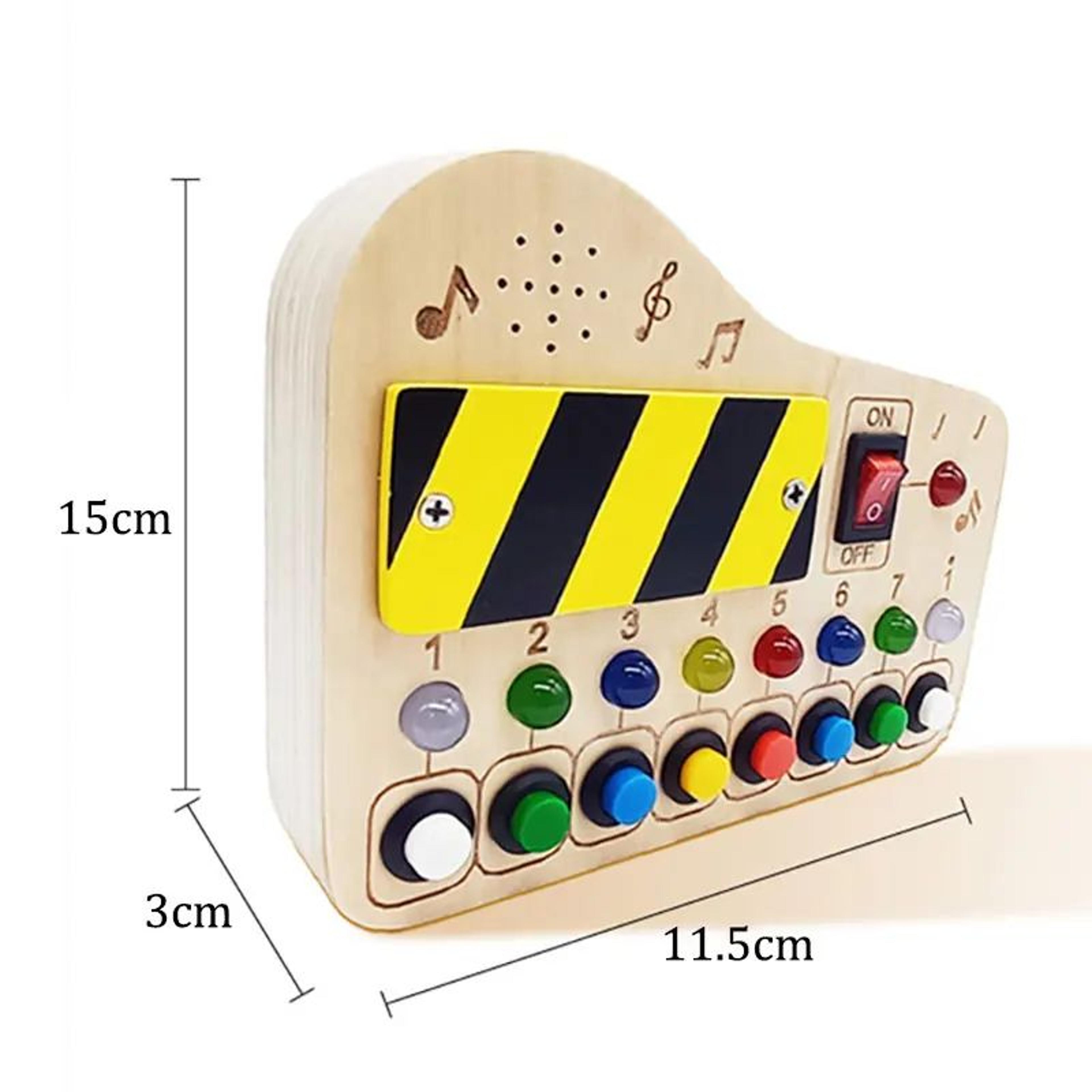 Montessori Busy Board Steering Wheel Dashboard With Lights  Switches  Portable Driving Activity Toy 14