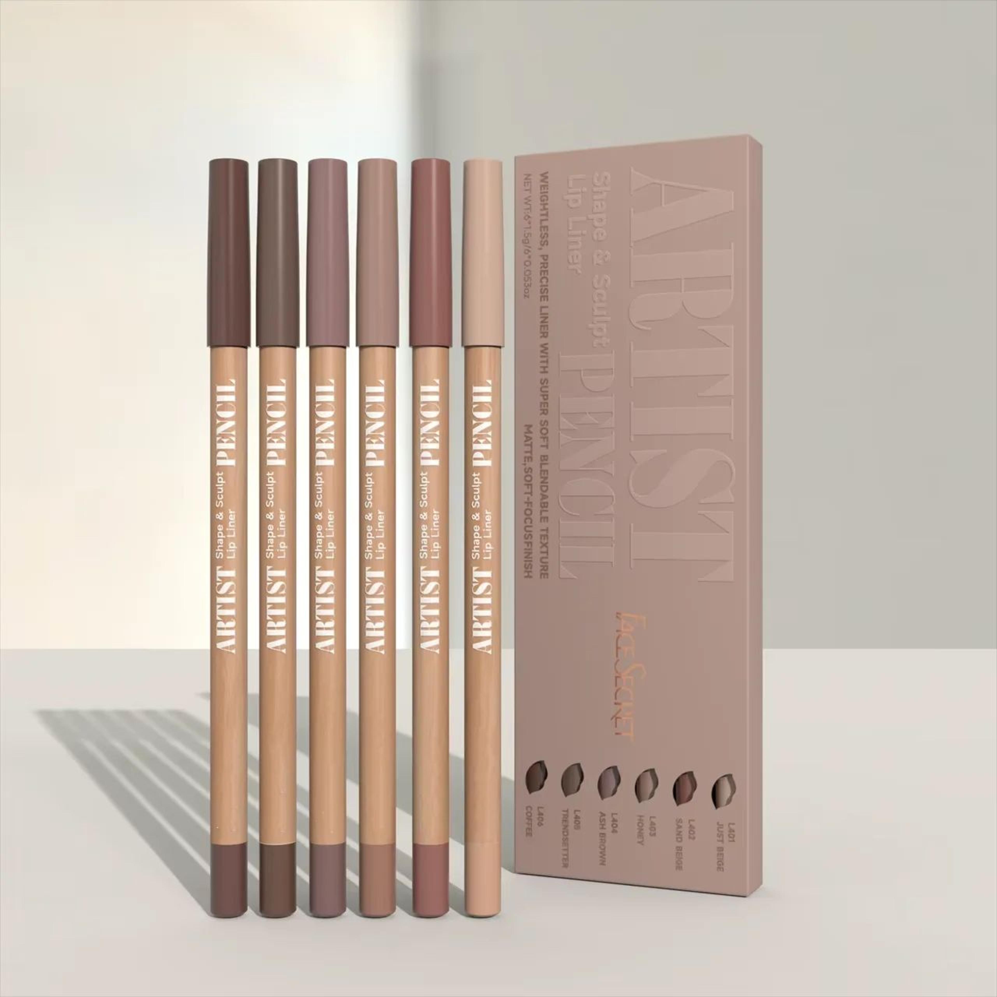 Face Secret Sculpt  Define Lip Liner Pencil Set  Soft Matte Blendable Precision 1
