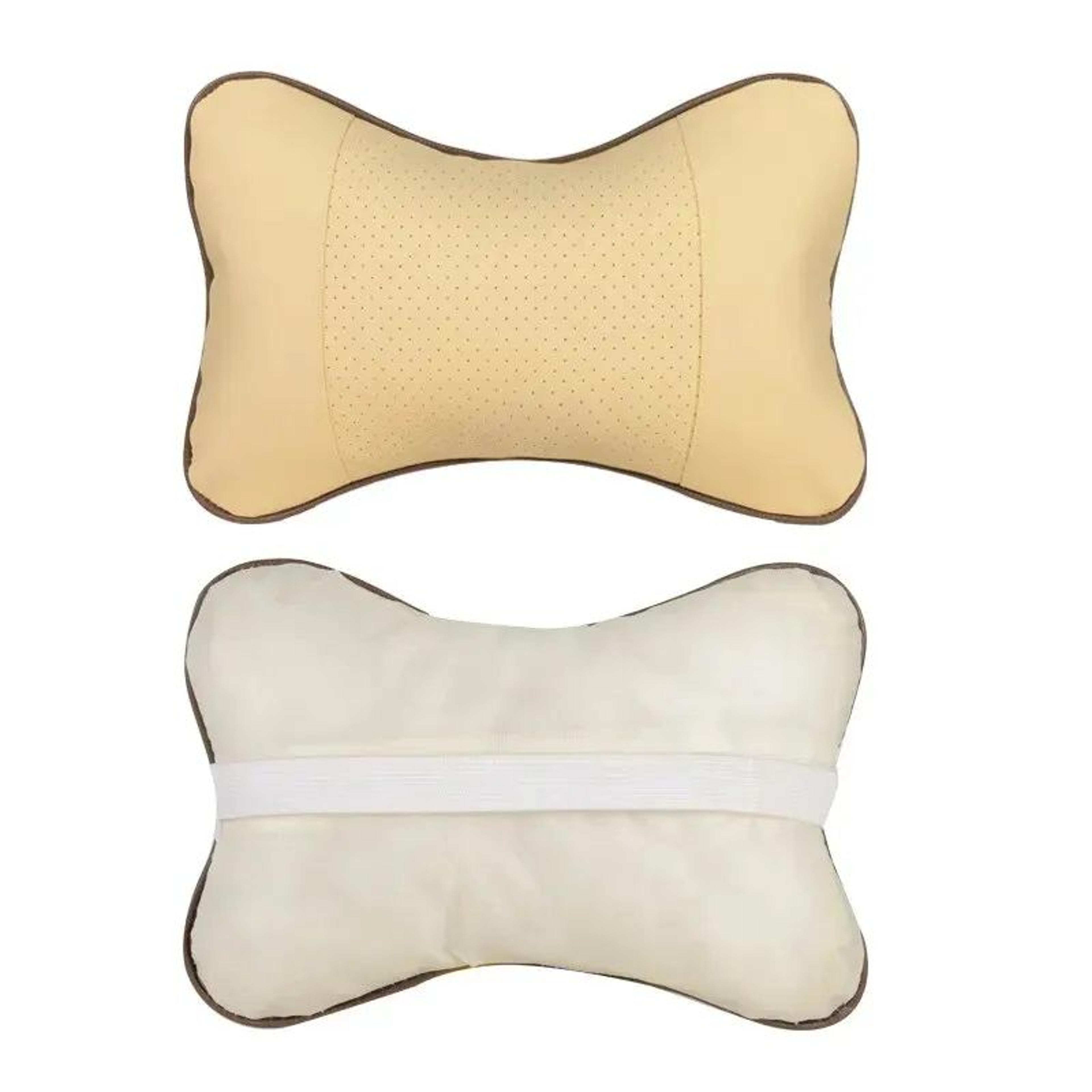 PU Leather Car Neck Pillow Headrest Cushion For Comfortable Neck Support 3