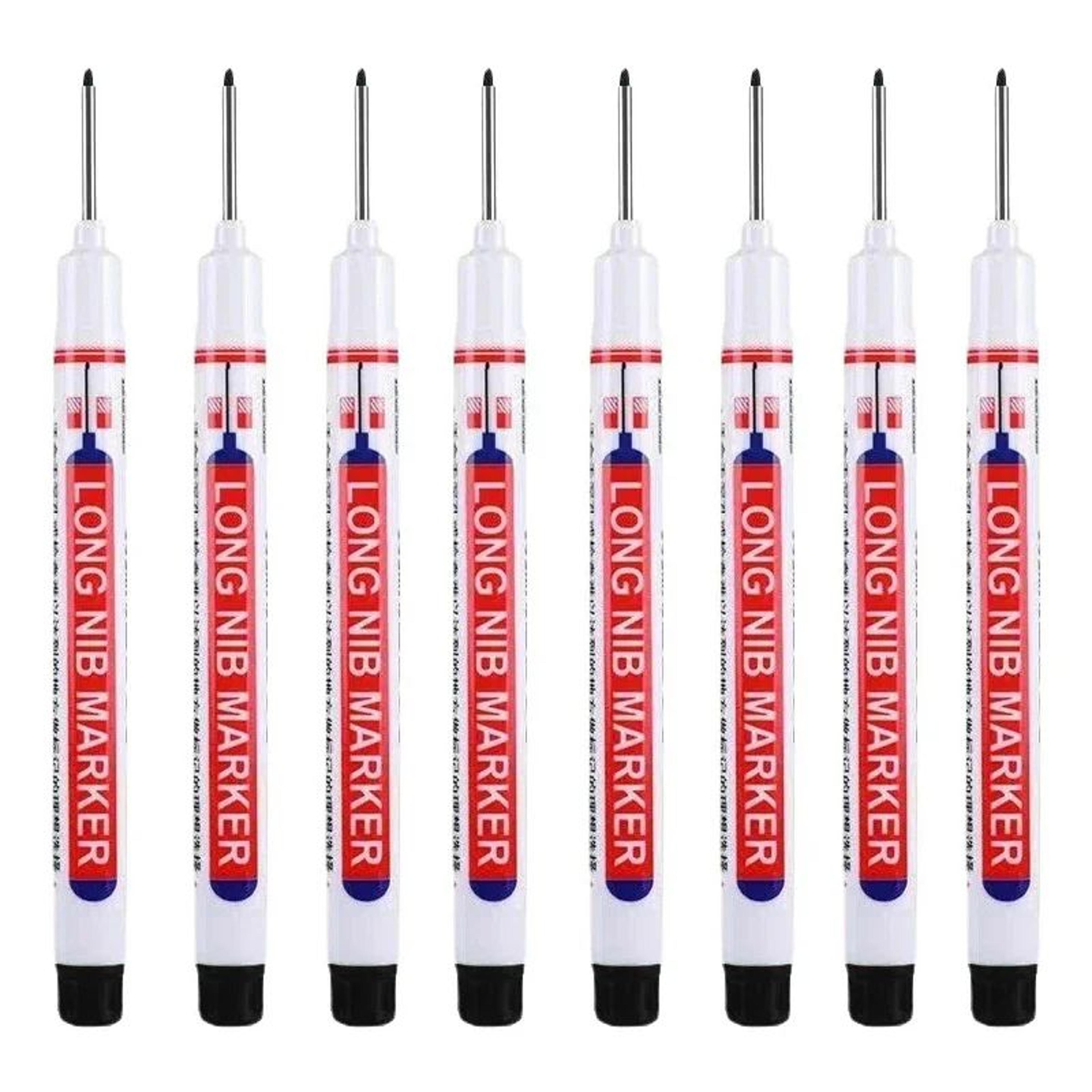8Piece Deep Hole Marker Set 20mm Long Nib Waterproof Metal Marking Pen For Woodworking  DIY 4