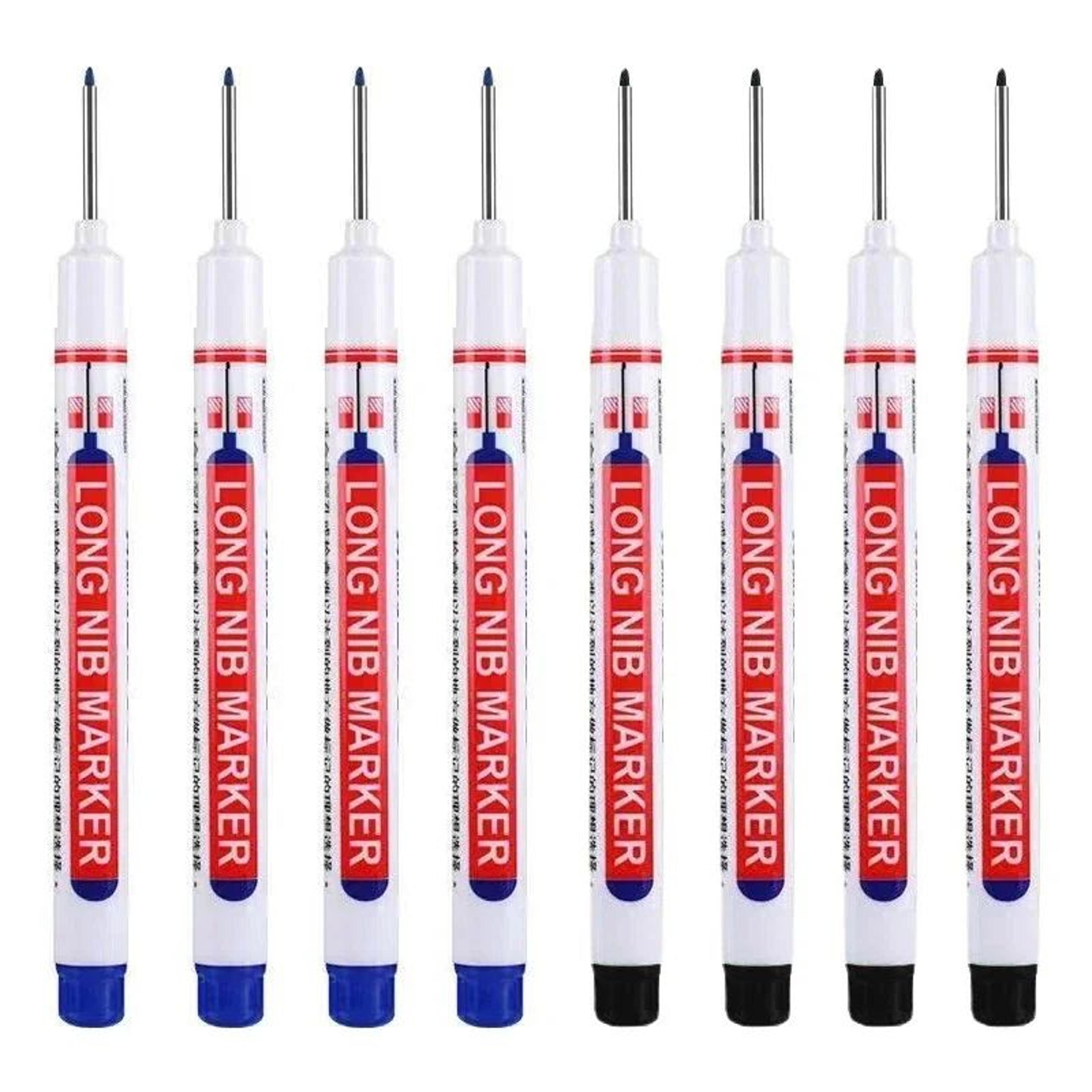 8Piece Deep Hole Marker Set 20mm Long Nib Waterproof Metal Marking Pen For Woodworking  DIY 8