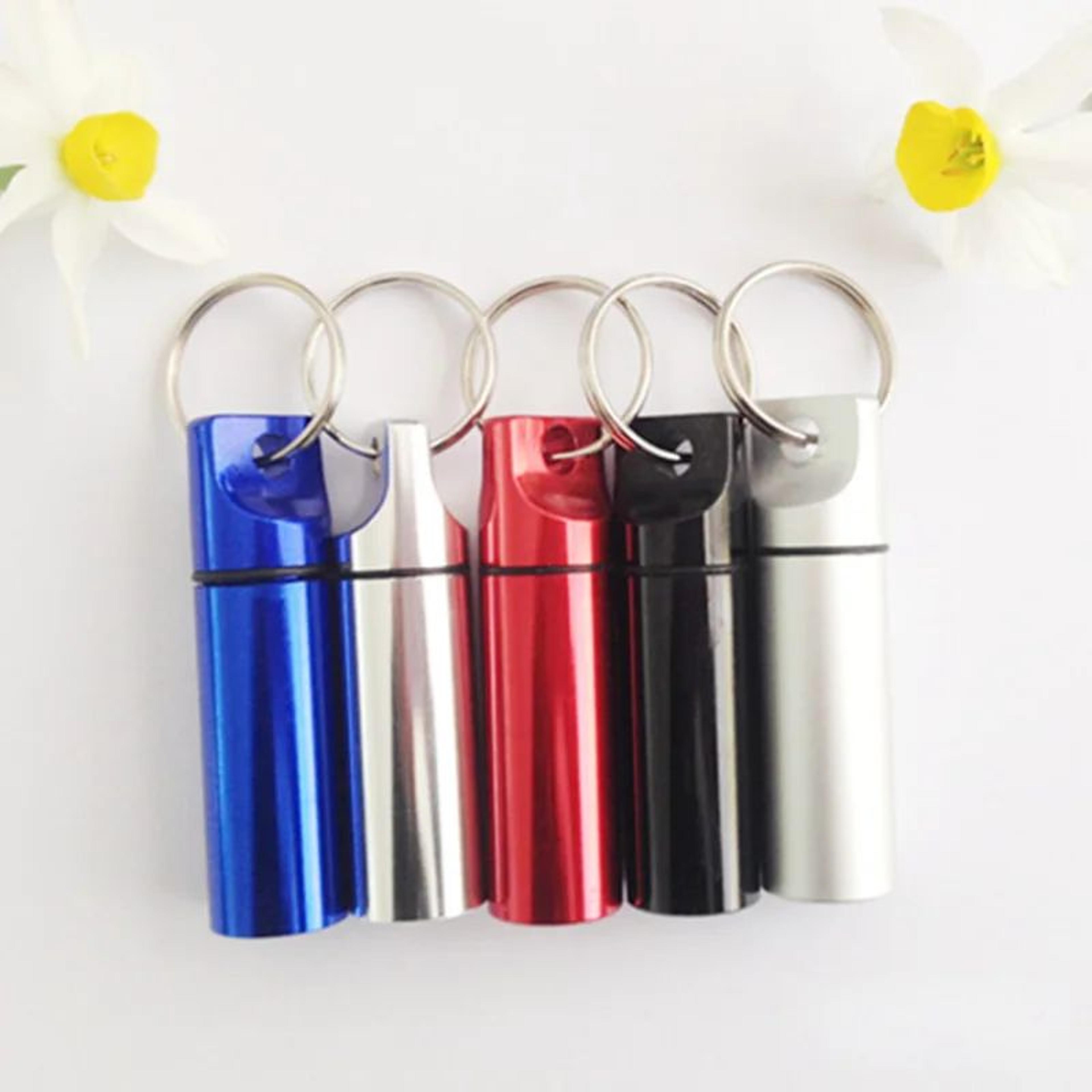 Waterproof Pill Holder Keychain Aluminum Pill Case  Sealed Mini Portable Pill Container 1