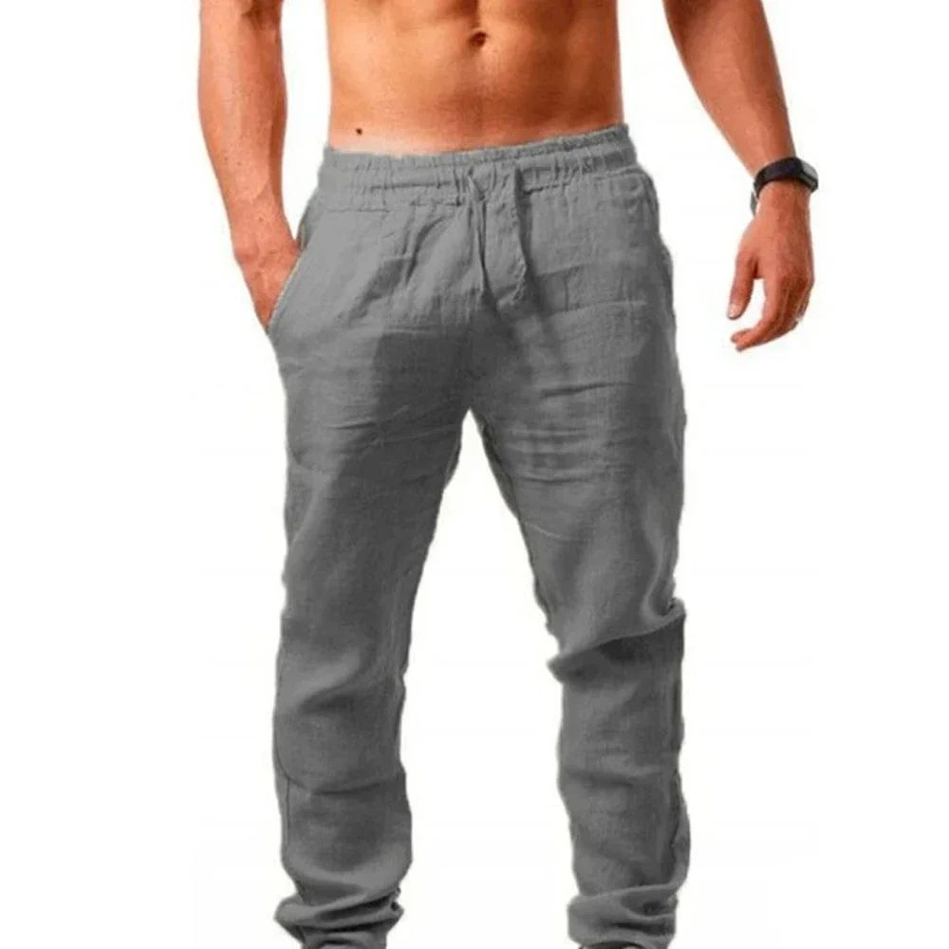 Mens Linen Jogger Pants  Breathable Summer Pants With Easy Stretch Comfort 7