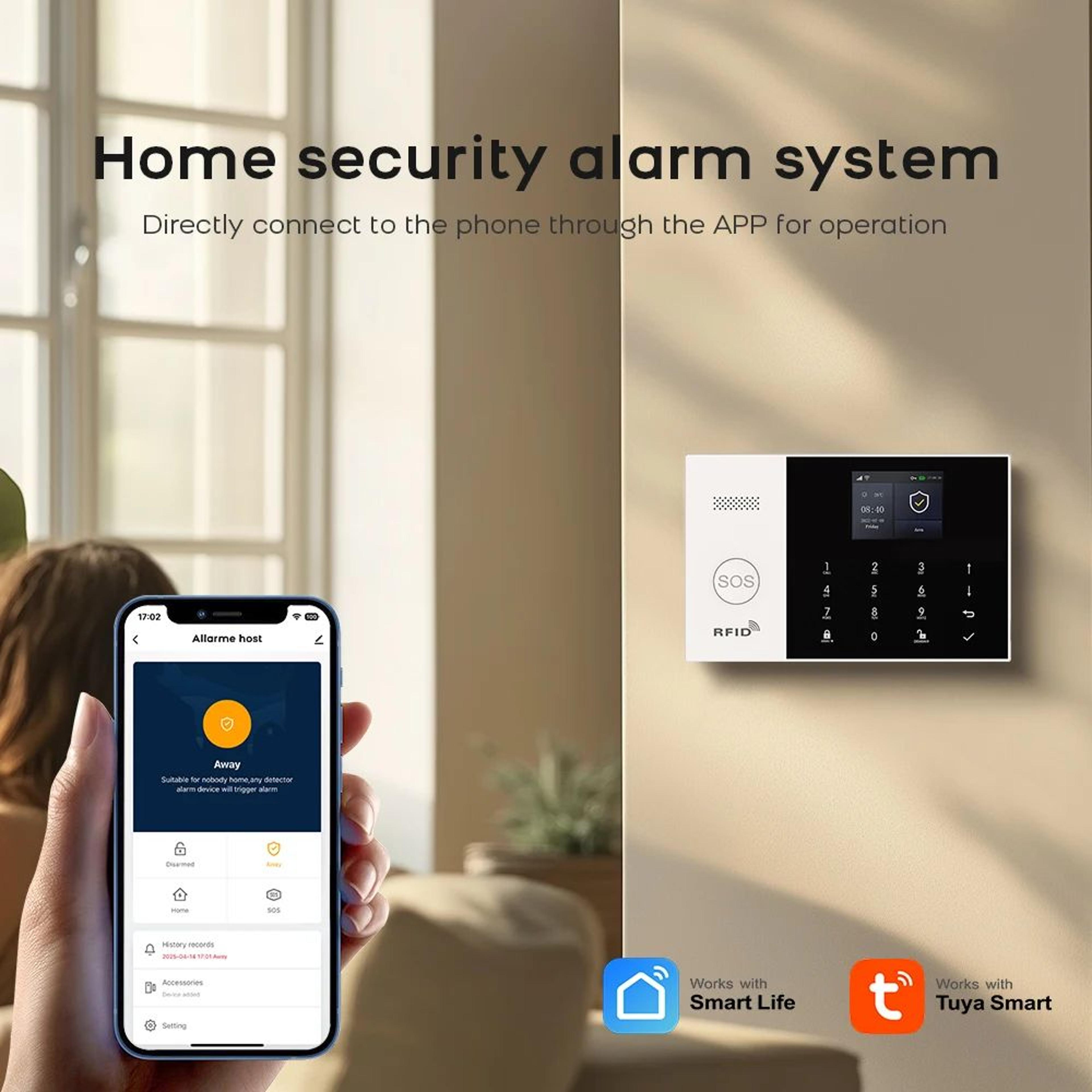 PGST Tuya GSM WiFi Alarm System With Smart Life App  Alexa Control For Home Security 1