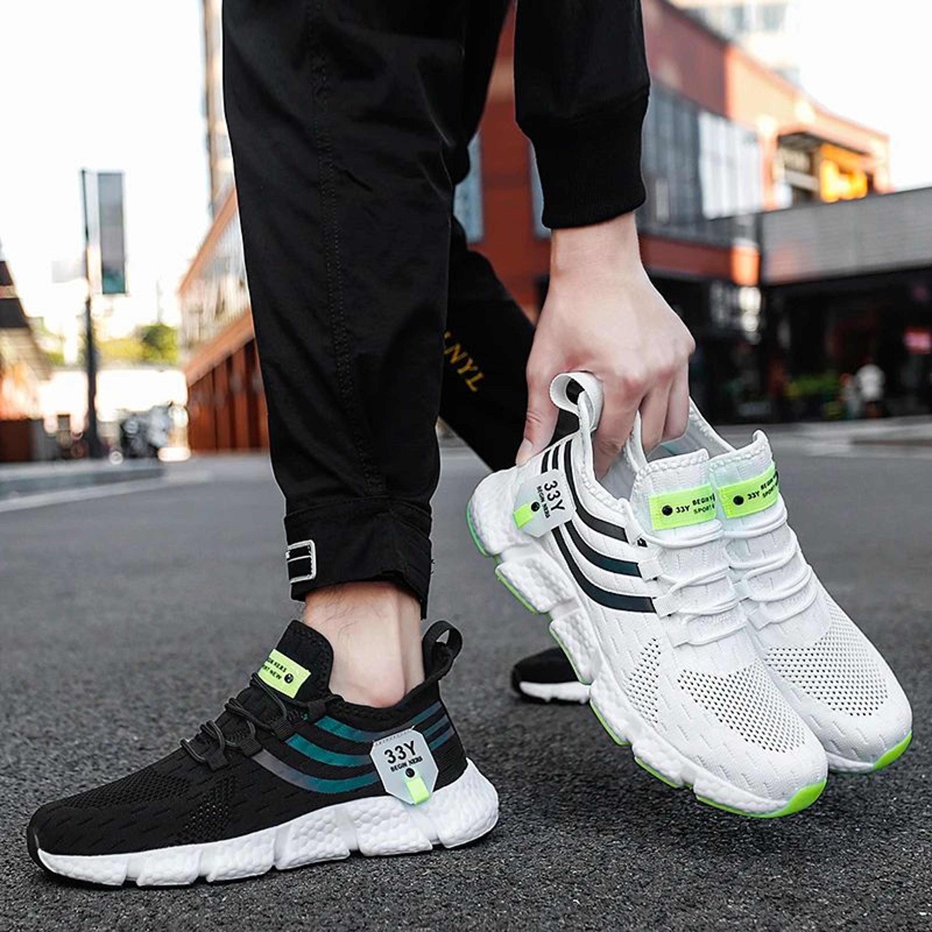 Mens Breathable Mesh Sneakers  Lightweight Walking  Running Shoes With Rubber Grip 4