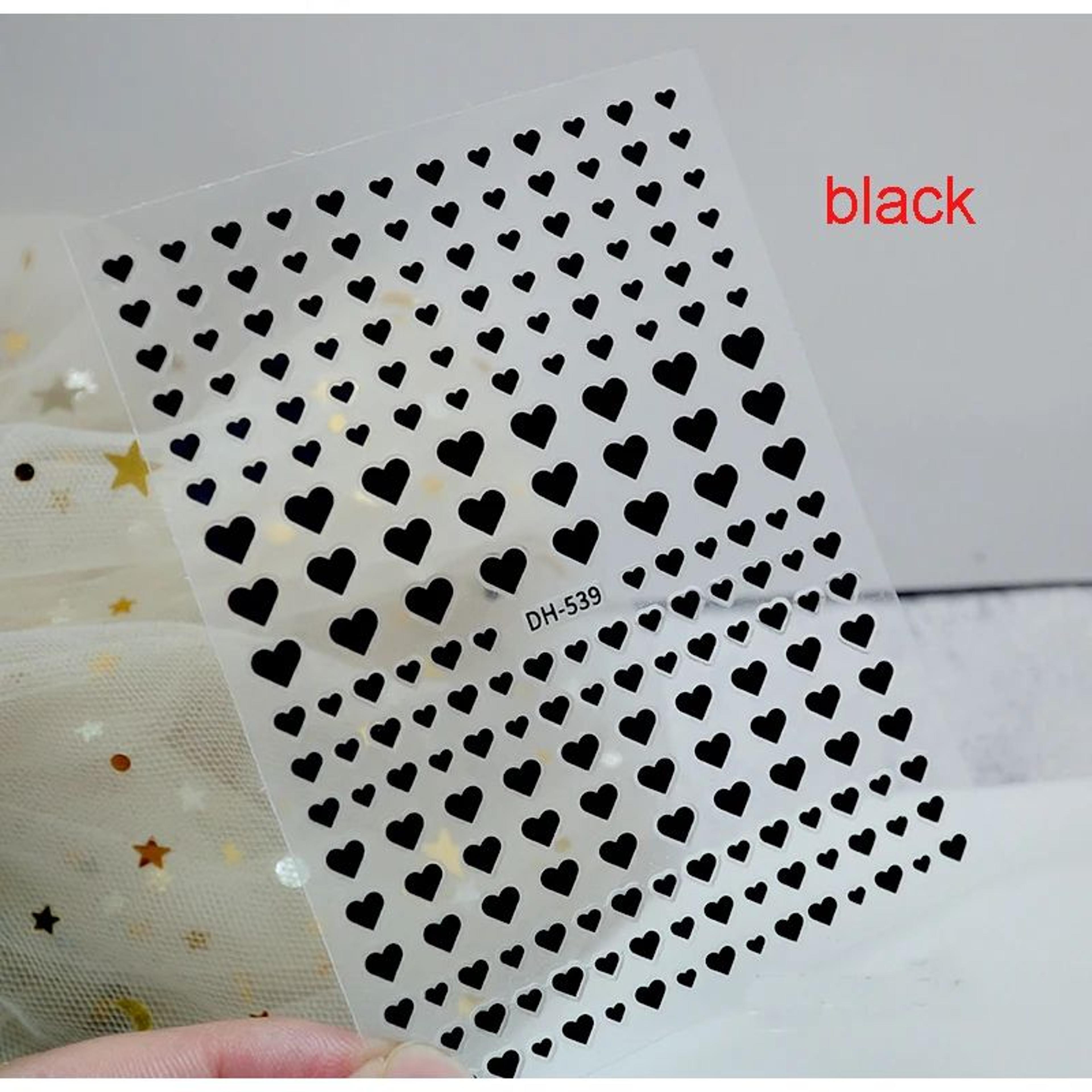 Romantic 3D Nail Art Stickers Set  Self Adhesive Nail Decals For French Tips Hearts Stars  Clouds 4