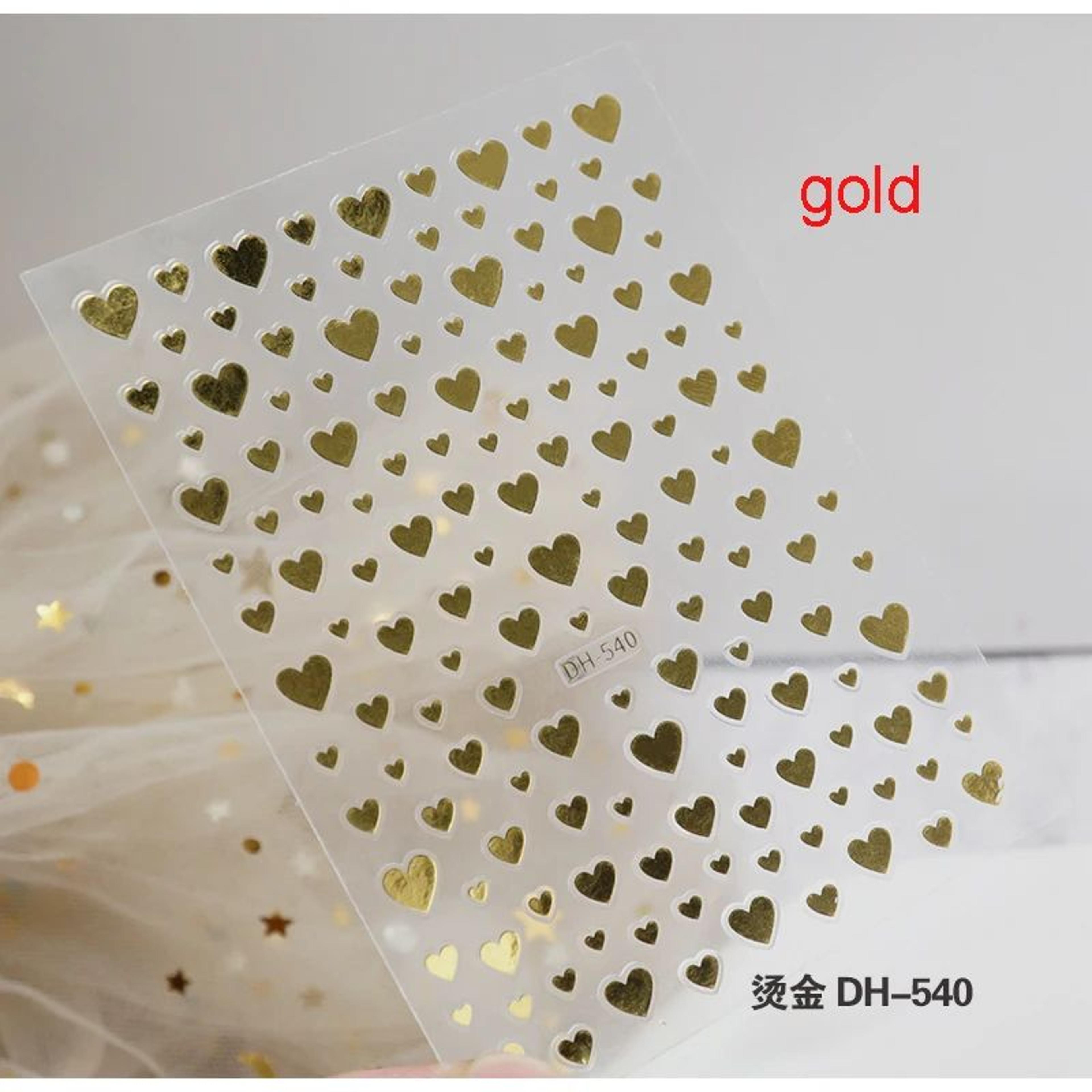 Romantic 3D Nail Art Stickers Set  Self Adhesive Nail Decals For French Tips Hearts Stars  Clouds 10