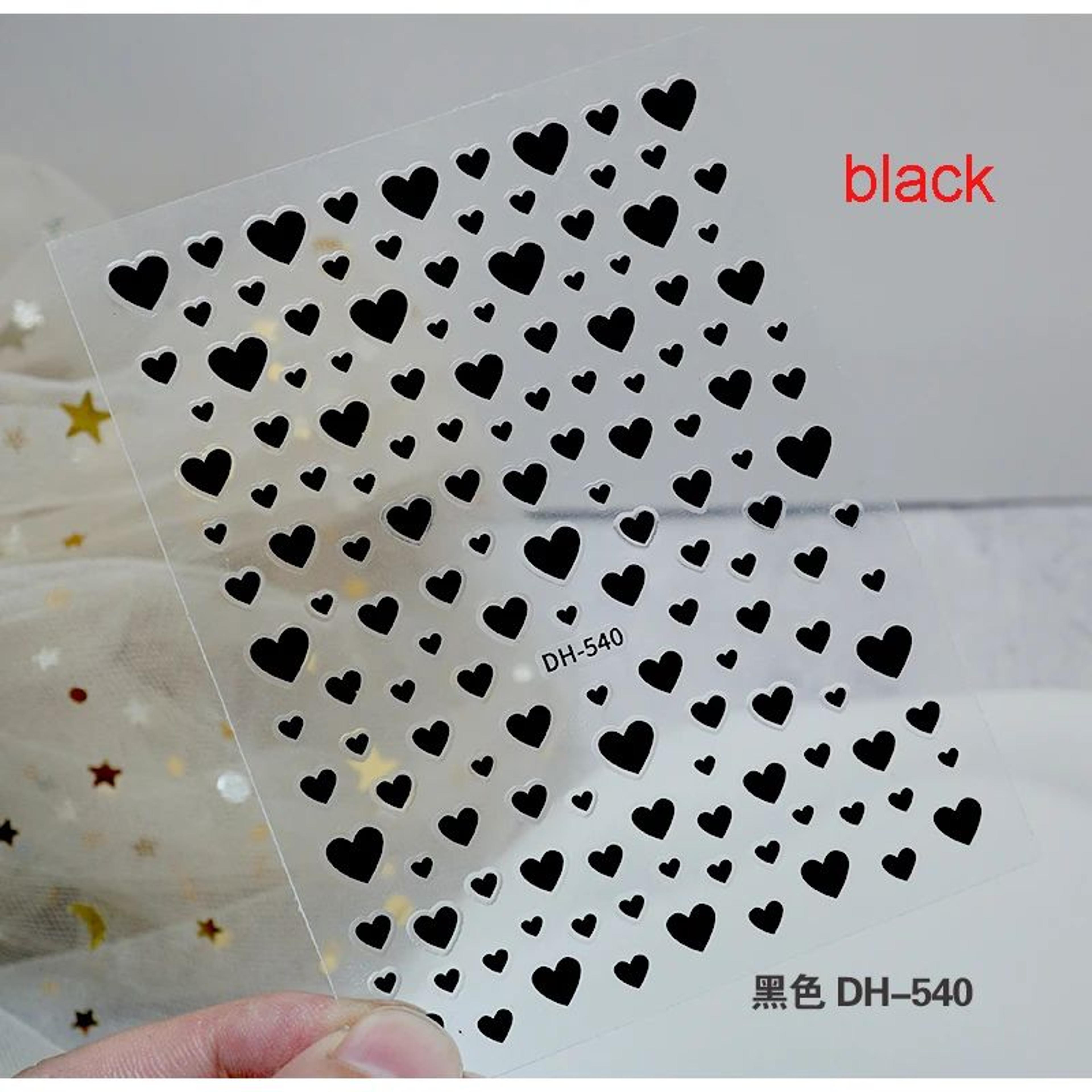 Romantic 3D Nail Art Stickers Set  Self Adhesive Nail Decals For French Tips Hearts Stars  Clouds 9