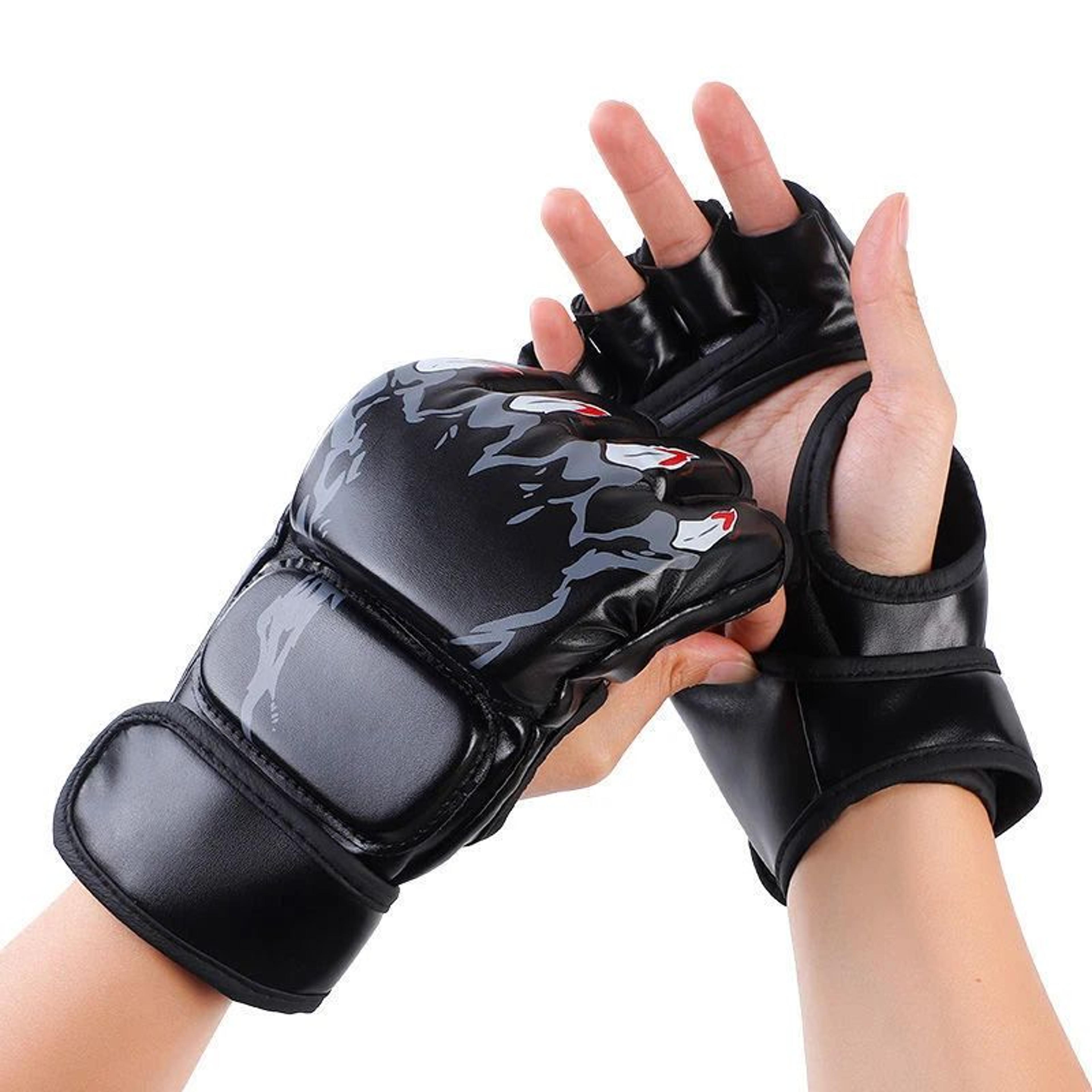 HalfFinger Sparring Gloves With EVA Padding  Wrist Strap For Taekwondo Karate MMA 3