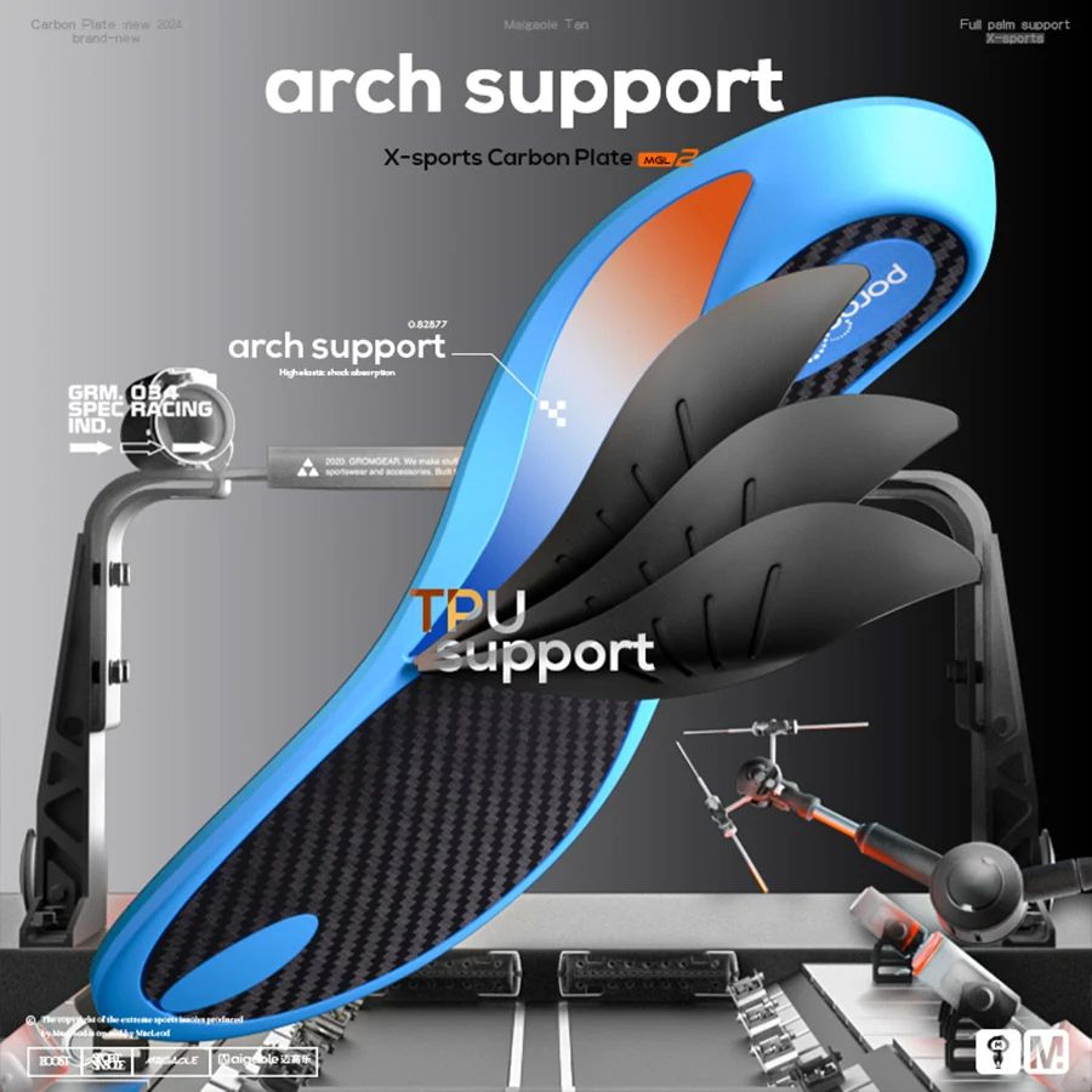 Mcgola FullLength Carbon Plate Insole With Strong Arch Support For Basketball Rebound  Jump Power 4