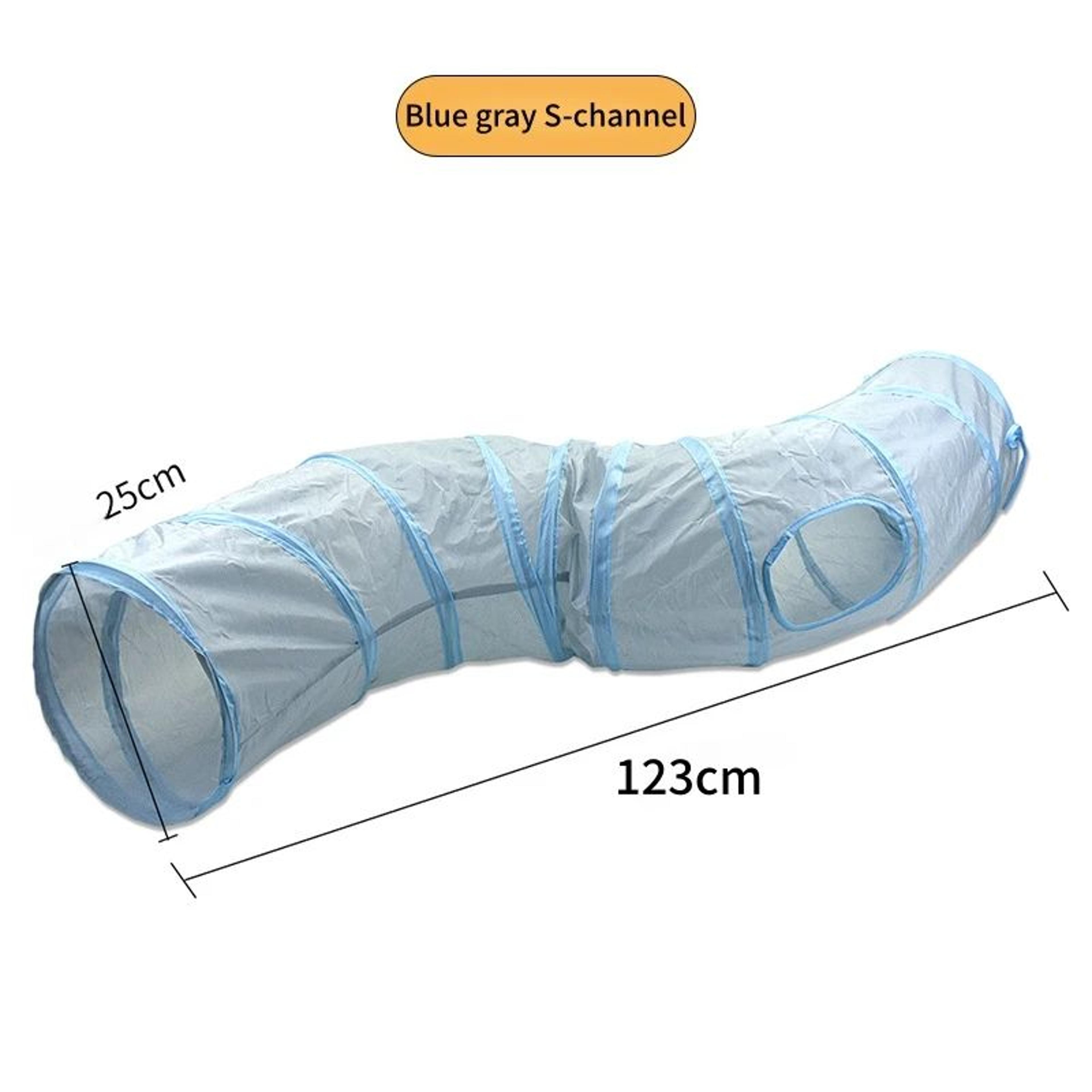 SShape Cat Tunnel With Crinkle Paper  Foldable Hideout  Chase Toy For Indoor Cats 15