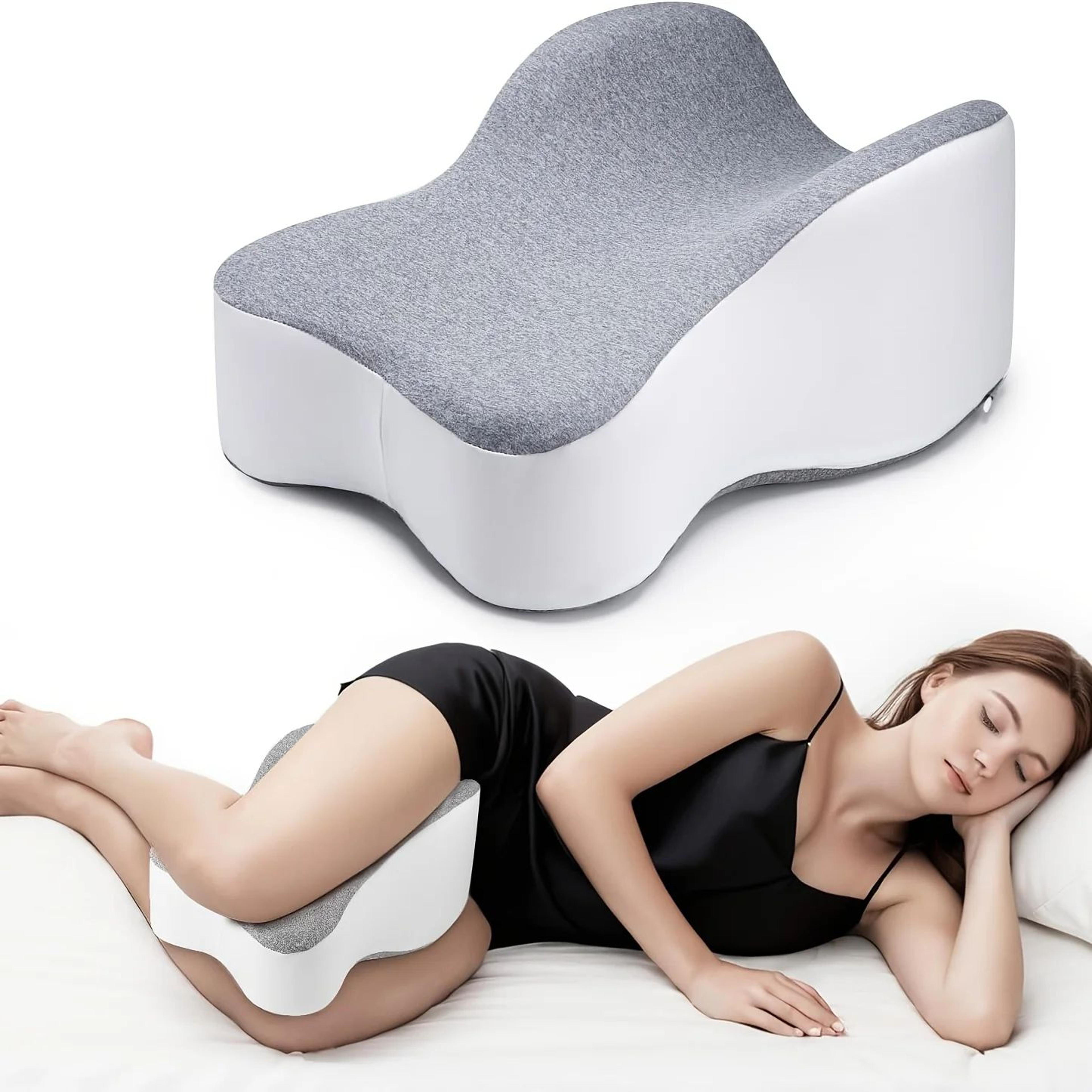 Memory Foam Knee Pillow For Side Sleepers  Between Legs Leg Pillow For Sciatica Hips  Back Alignmen 0
