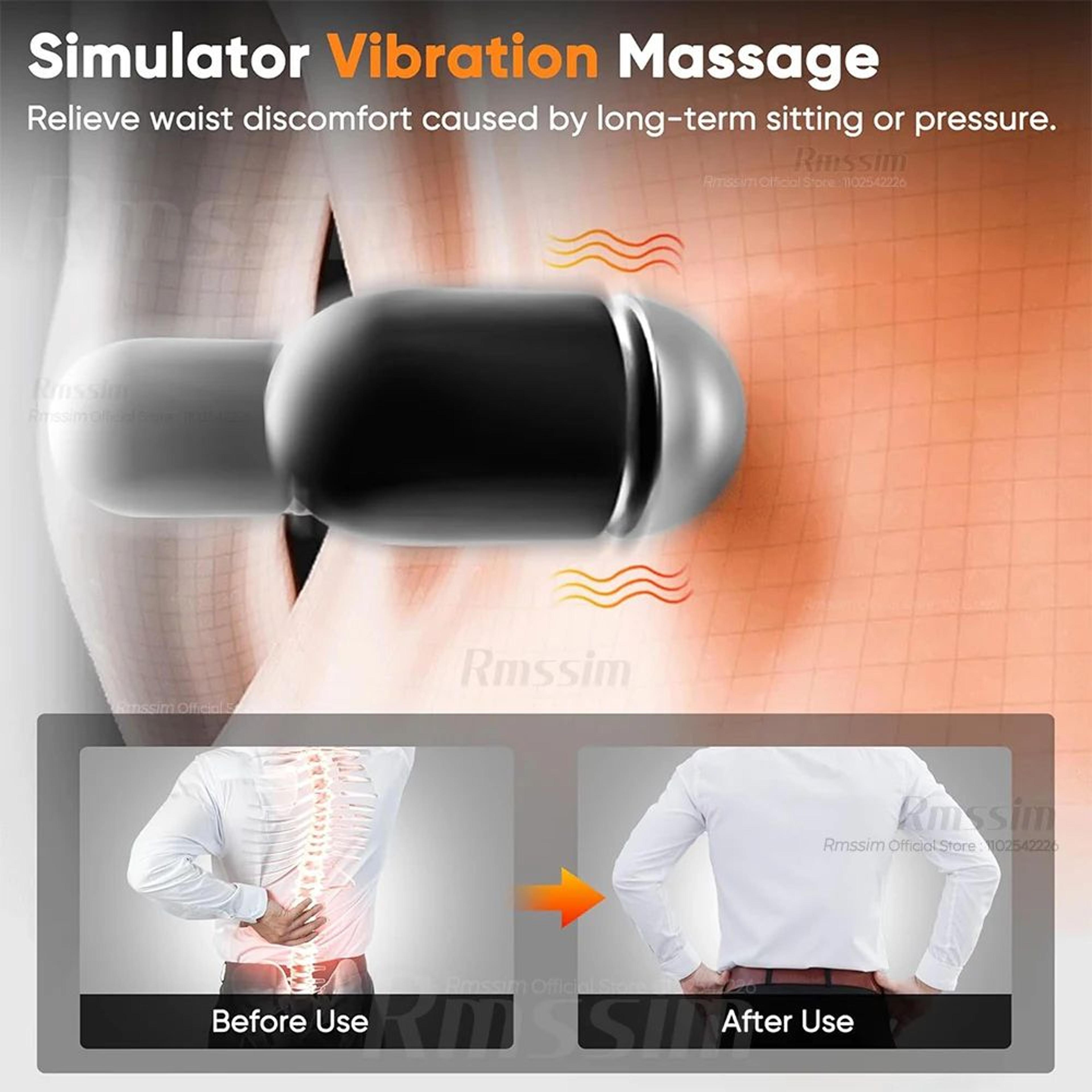 3in1 Heated Lumbar Support Pillow With Adjustable Height And Vibration For Waist And Lower Back Rel 3