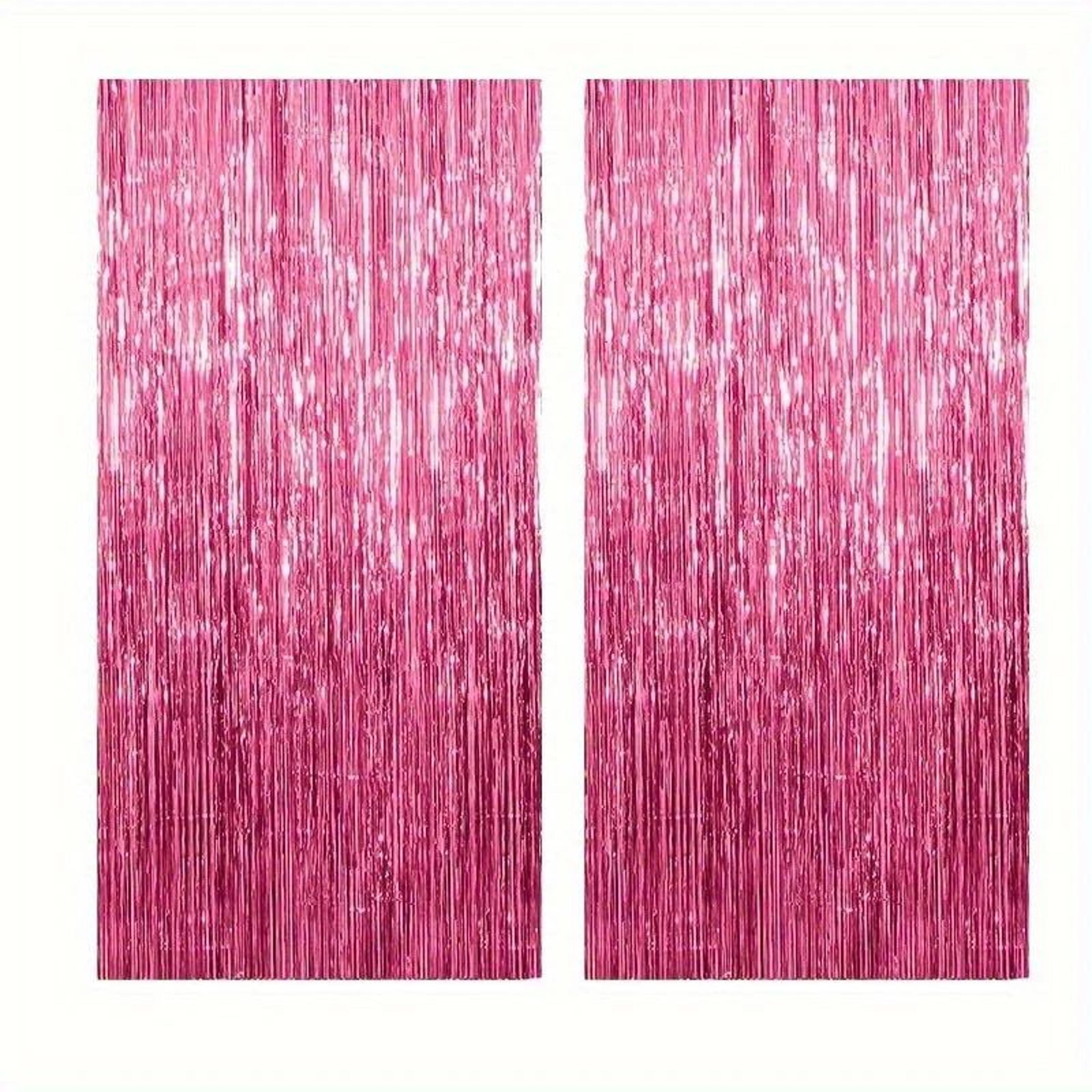 Pink Sparkle Rain Fringe Curtain Backdrop Set 13pcs For Photo Booth  Parties 7