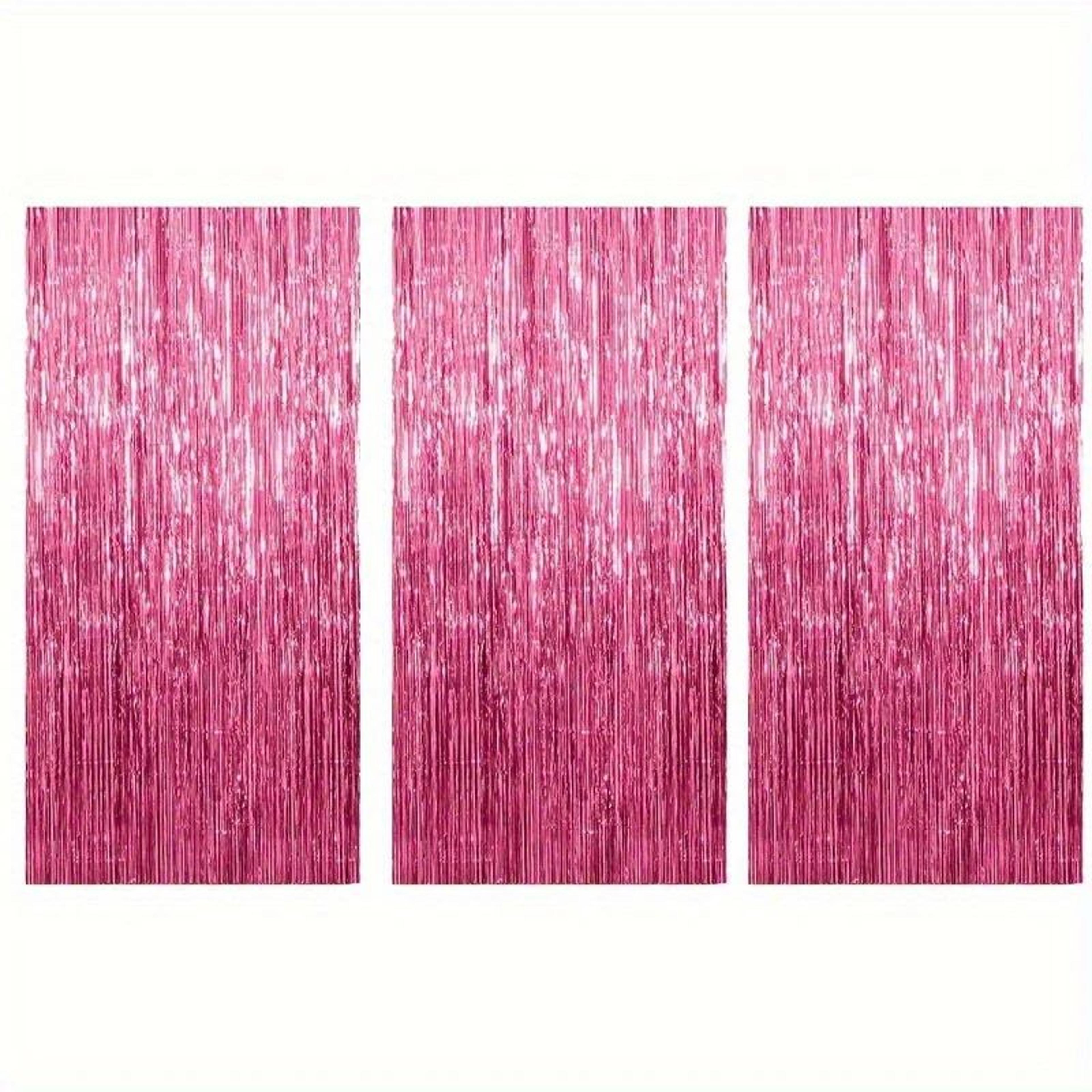 Pink Sparkle Rain Fringe Curtain Backdrop Set 13pcs For Photo Booth  Parties 8