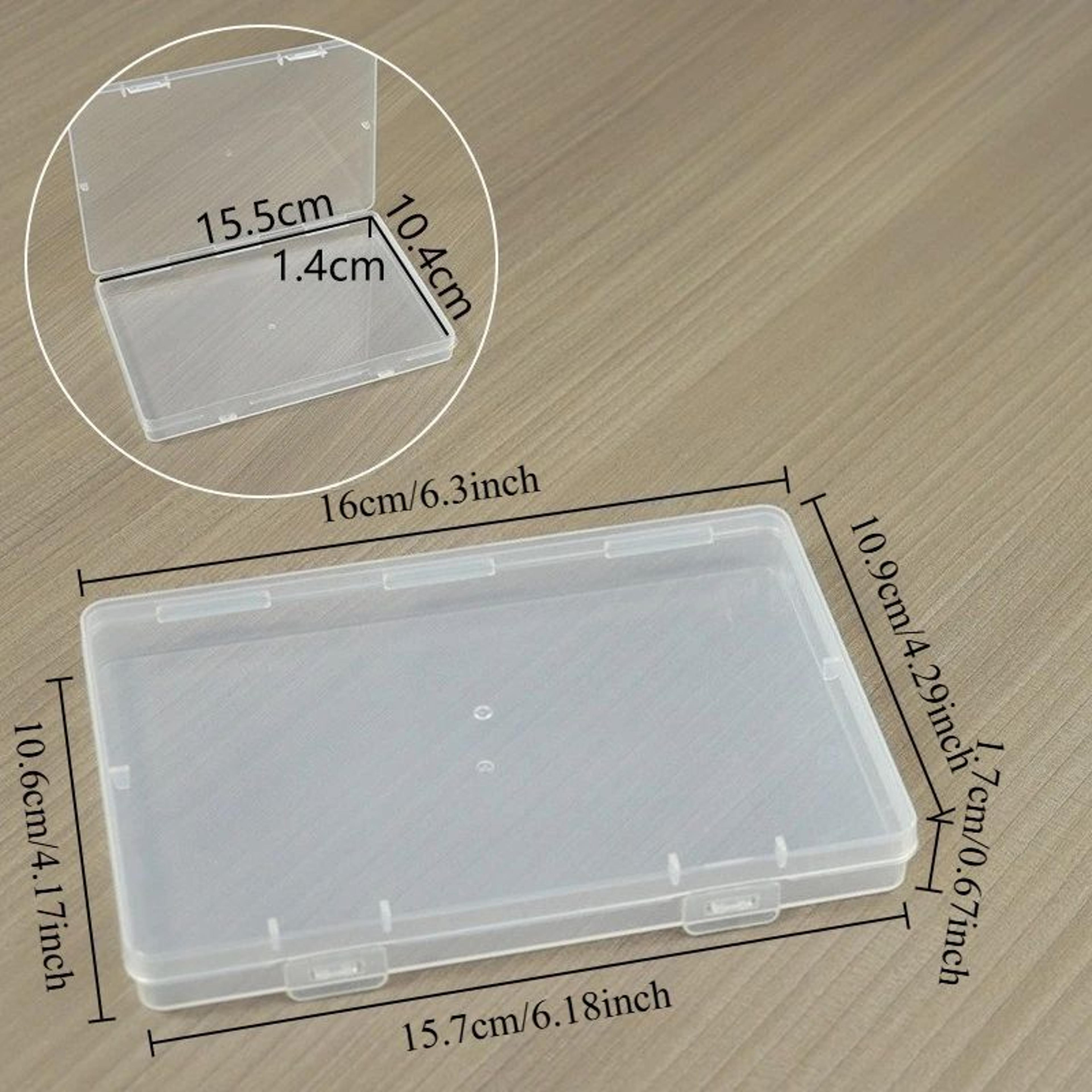 ClearStack 3Piece Transparent Plastic Storage Box Set With TightSeal Lids For Documents  Cards 5