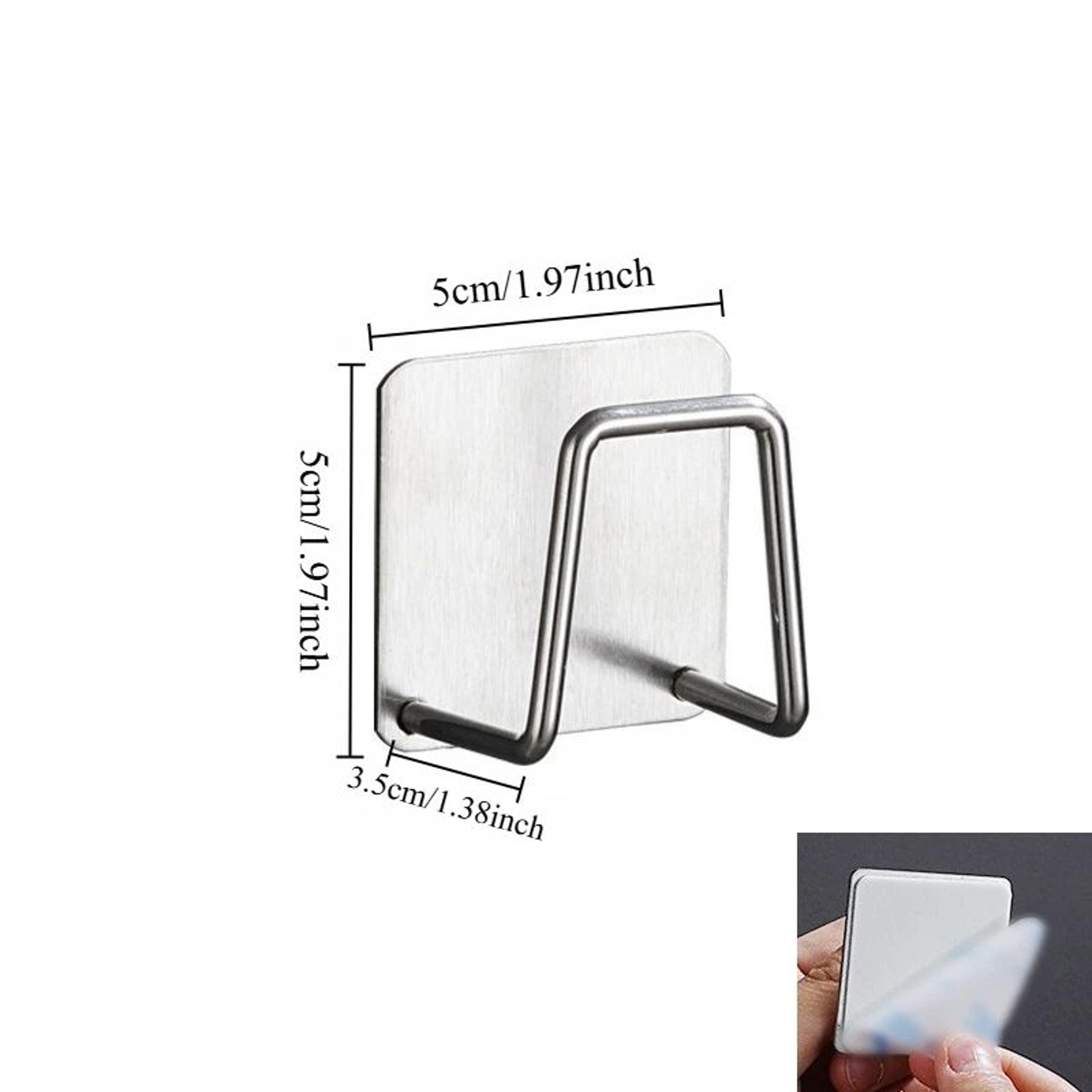 2Pack Stainless Steel Sink Sponge Rack  Adhesive NoDrill InnerWall Organizer 5
