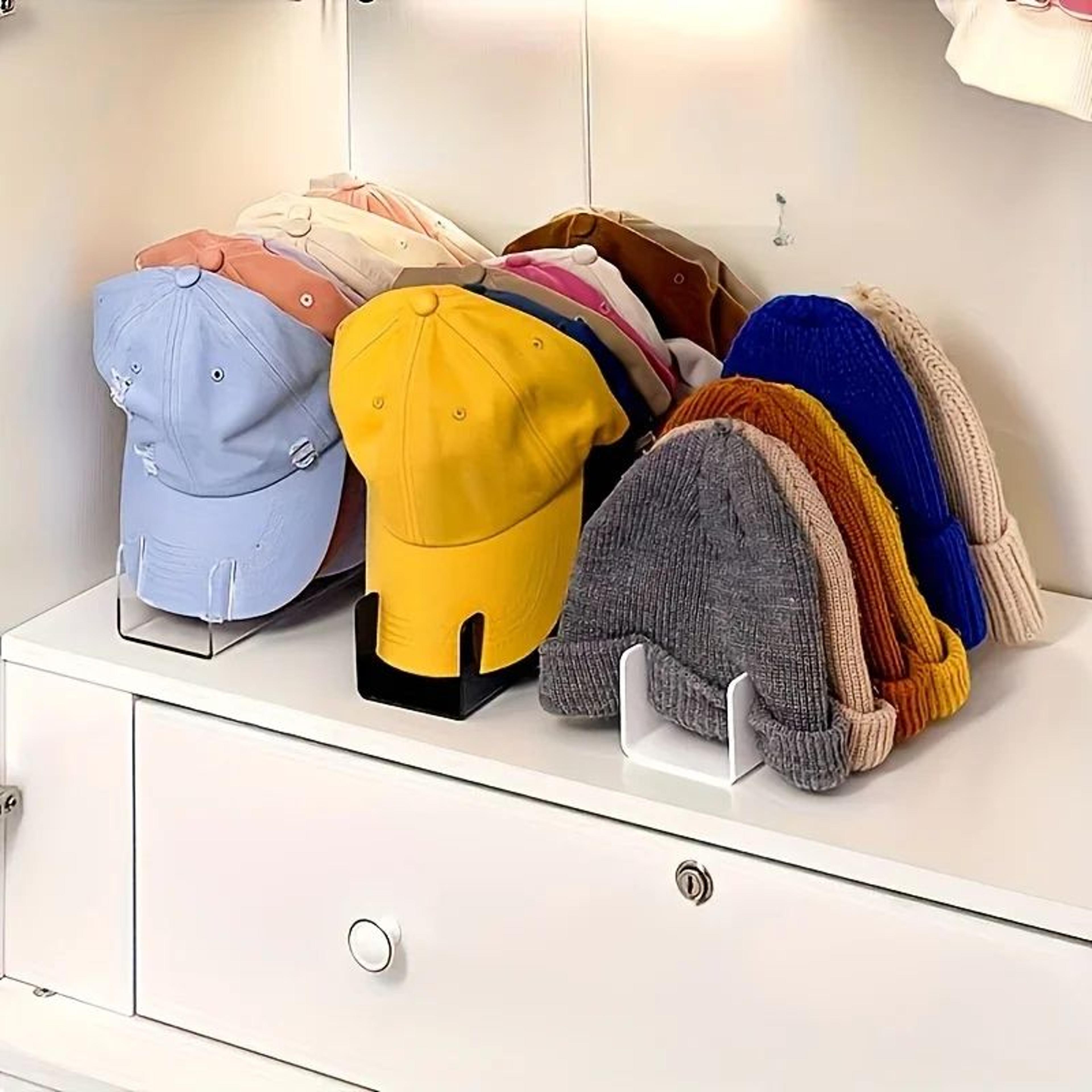 Clear Acrylic Baseball Cap Organizer Stand  MultiSlot Cap Storage Rack  Hat Display 1