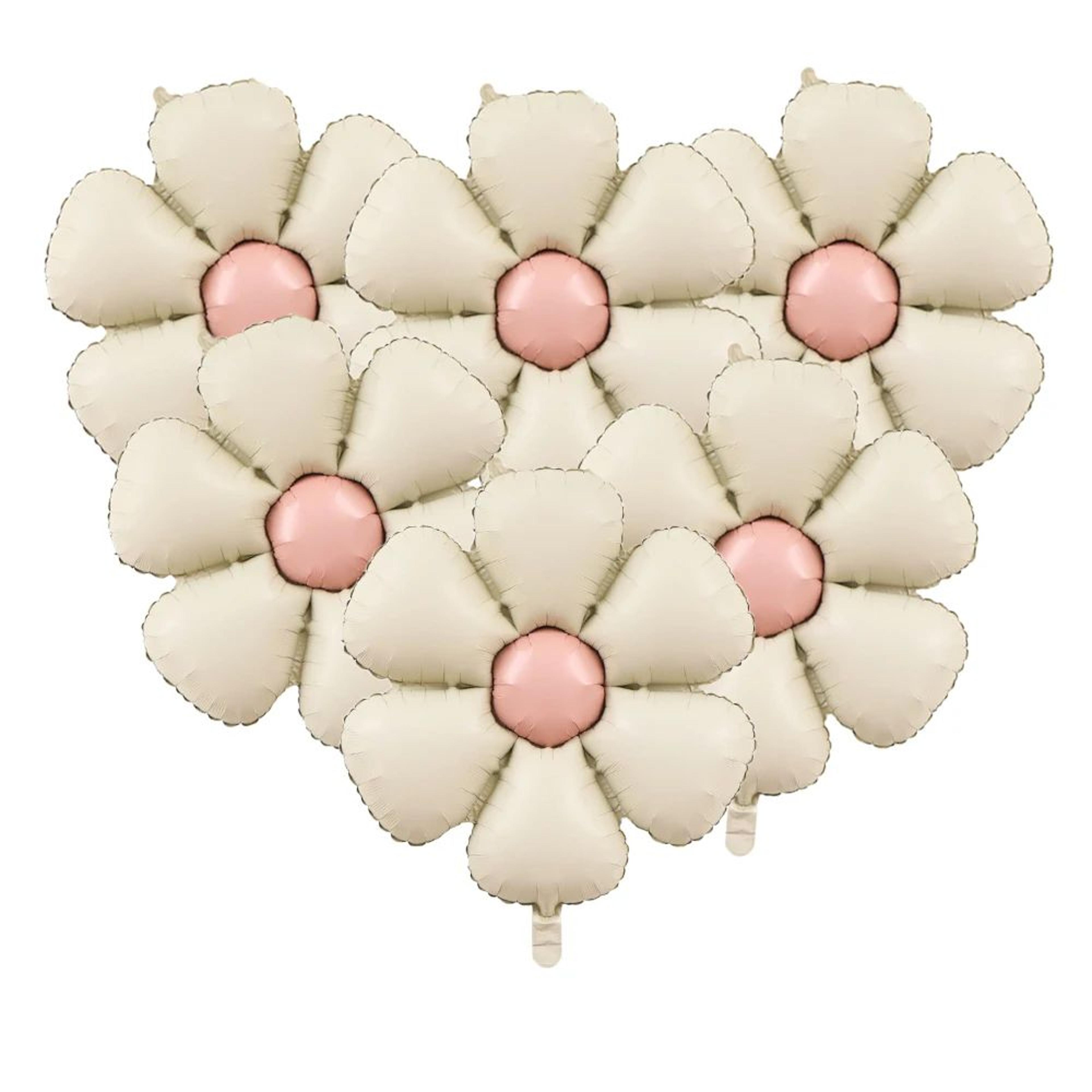 Matte Pink Daisy Foil Balloon Set 6pcs Large Party Decor For Baby Shower  Birthdays 6