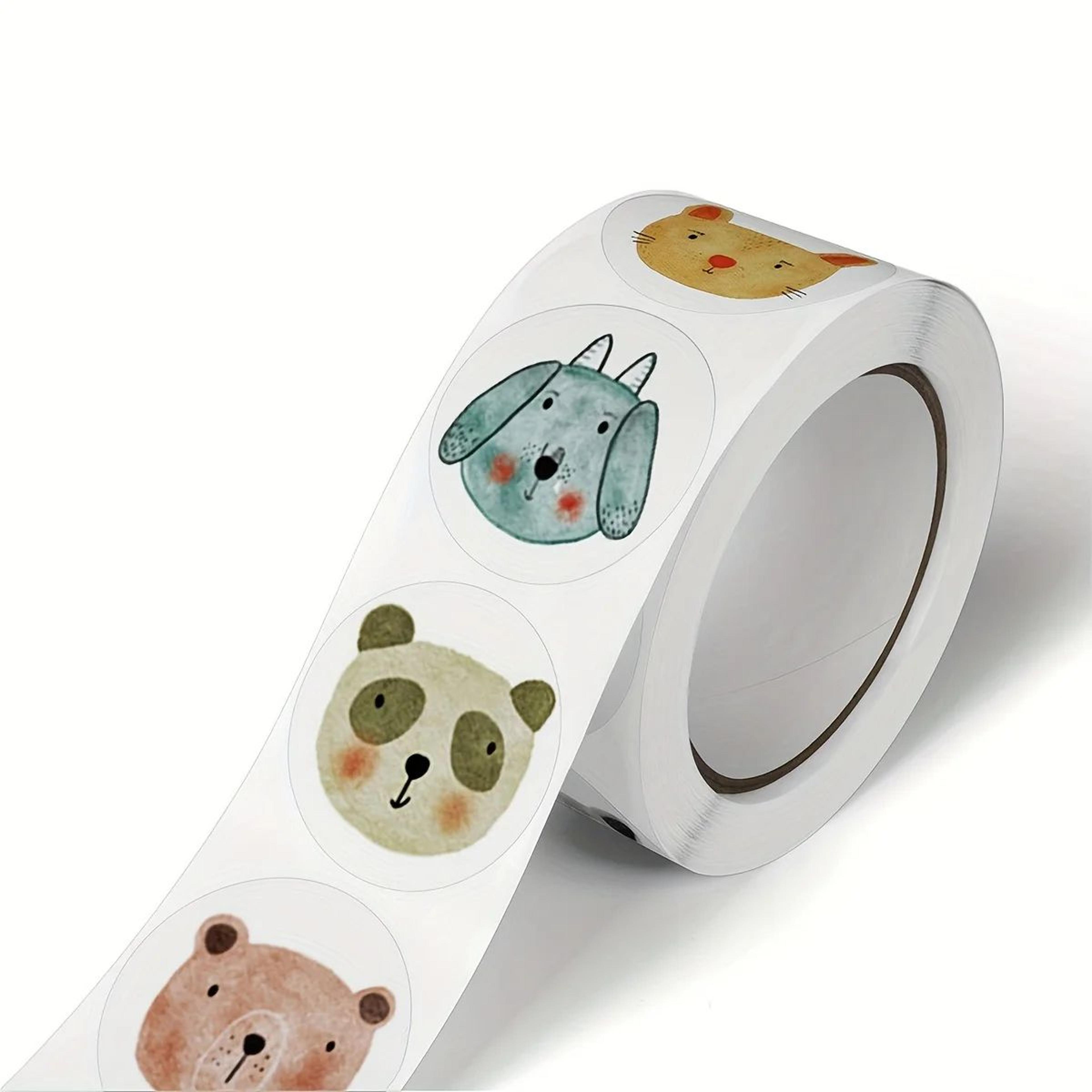 Teacher Praise Sticker Roll 500pcs Cute Animal Reward Labels For Kids And Classrooms 0