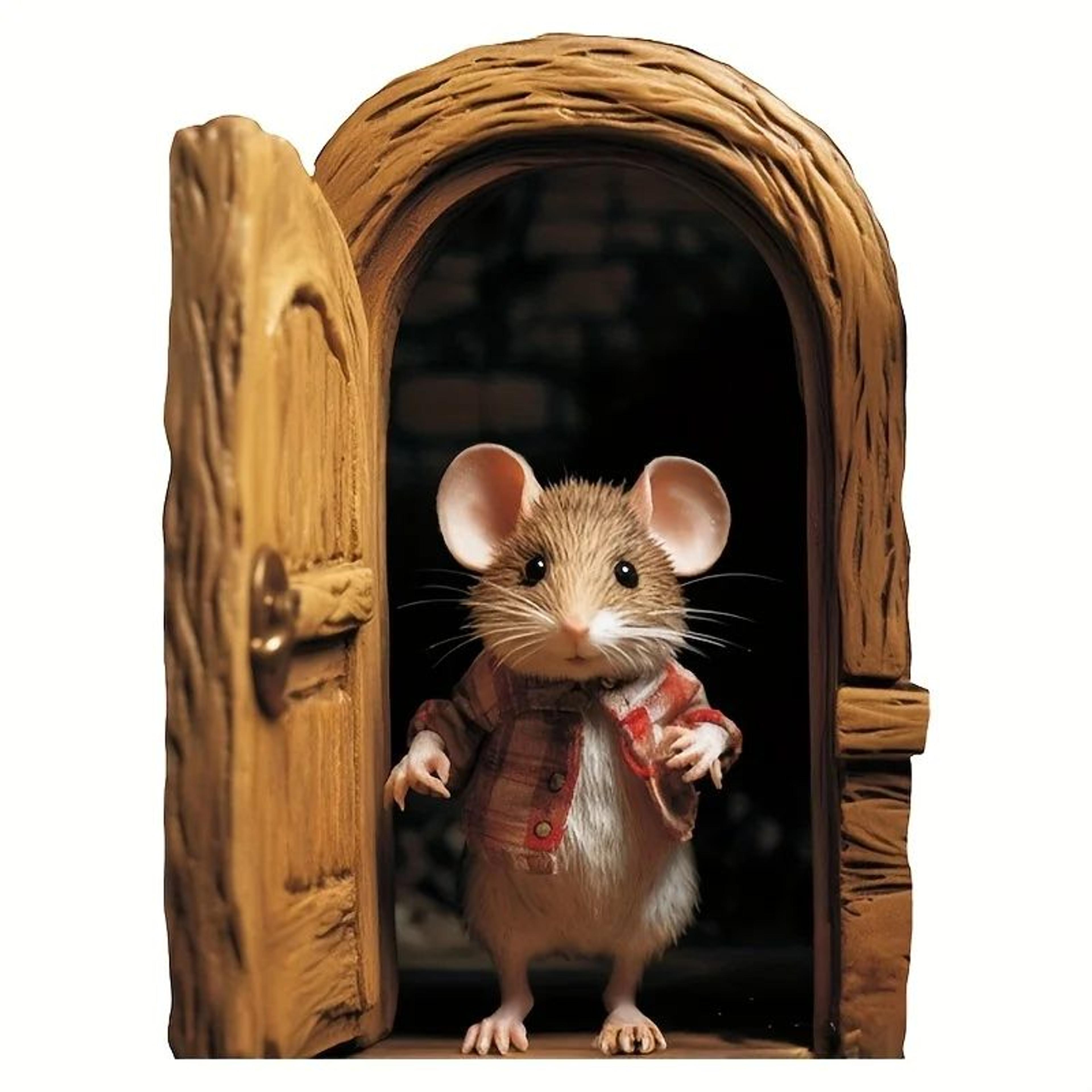 Cute Mouse Hole Wall Sticker  Playful SelfAdhesive Nursery  Home Wall Decor 4