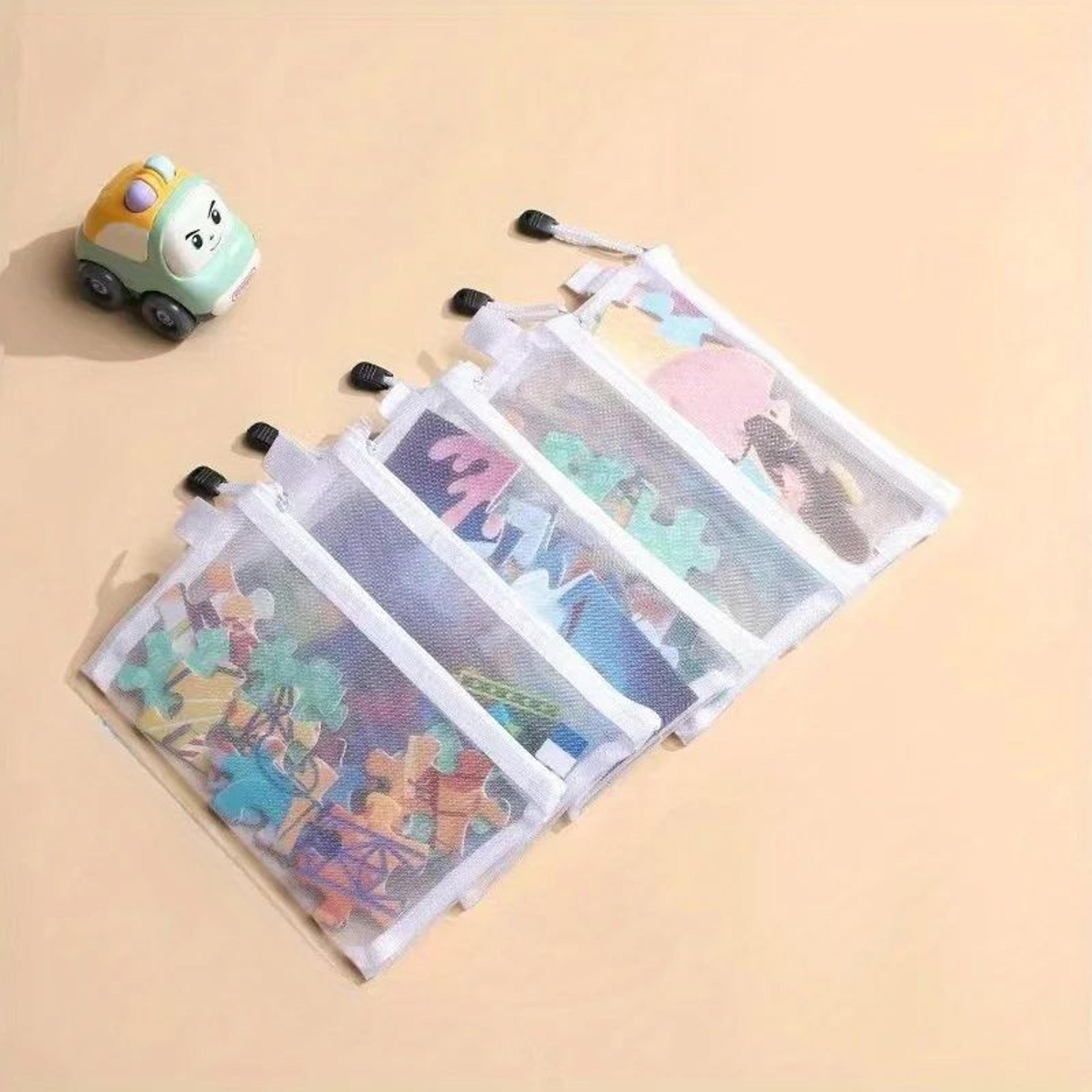 3Piece A6A5A4 Mesh Zipper Pouch Set  Transparent Office Document  Stationery Organizer 3