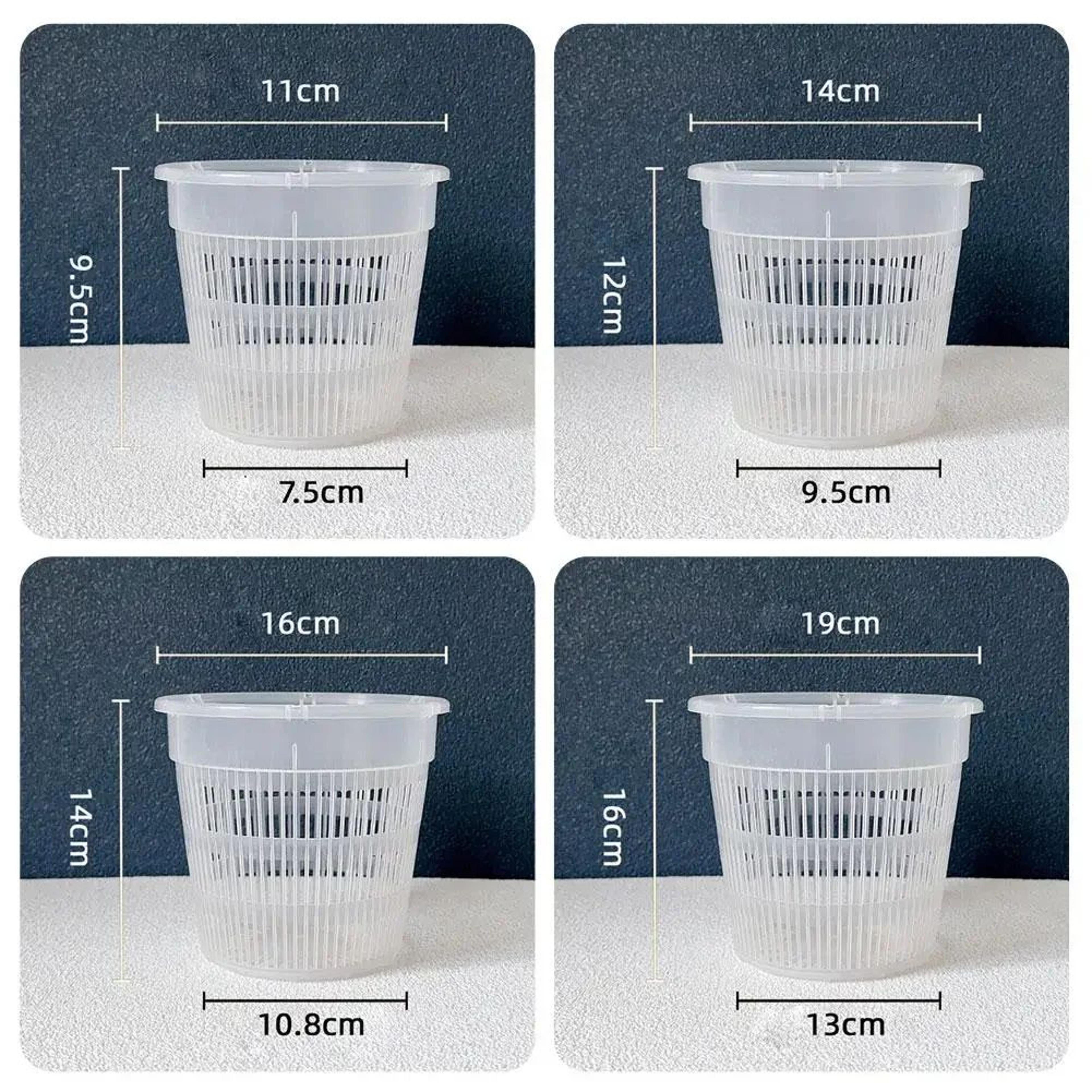 Breathable Mesh Orchid Pots  Transparent Root Control Flowerpots With Drainage 5Pack 5
