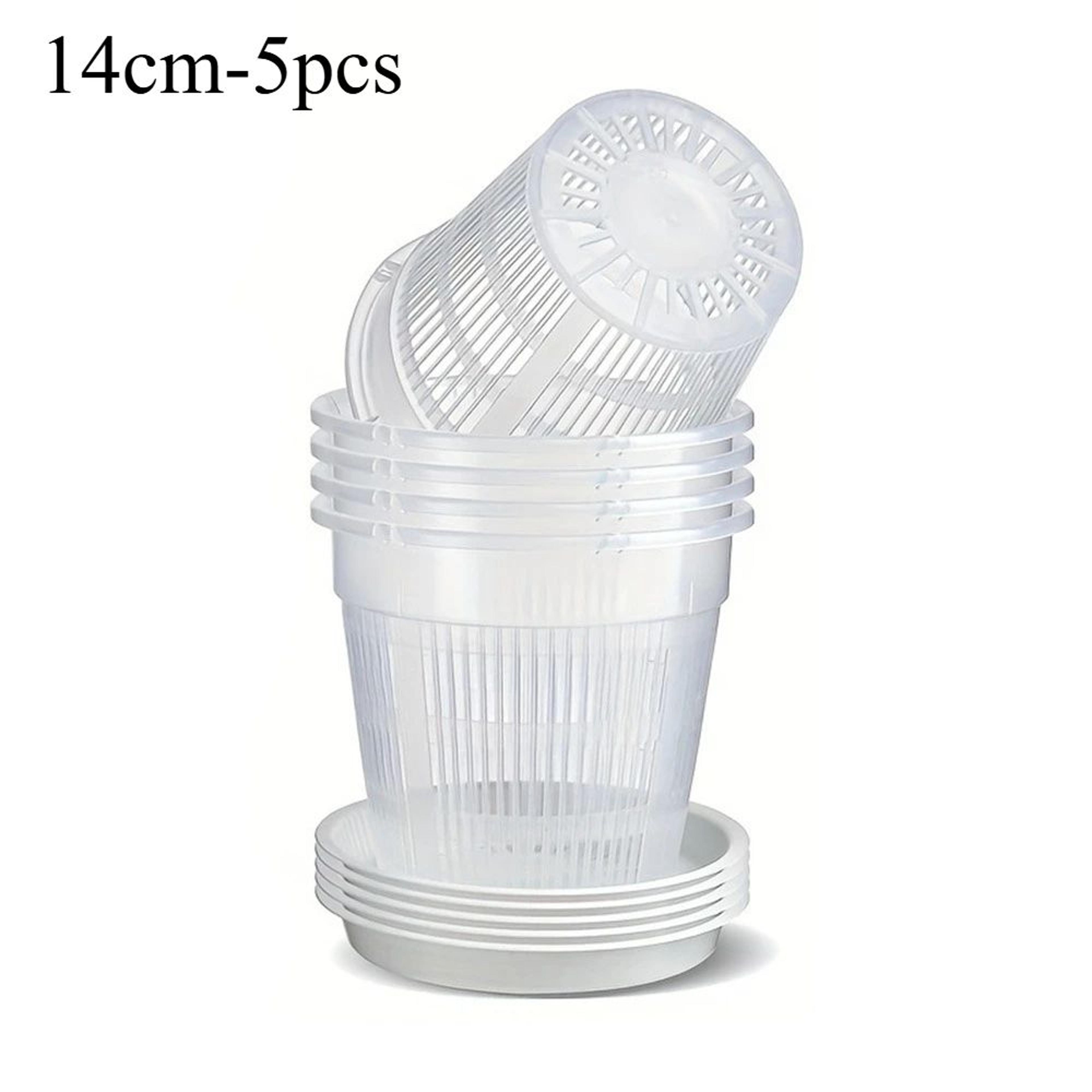 Breathable Mesh Orchid Pots  Transparent Root Control Flowerpots With Drainage 5Pack 7