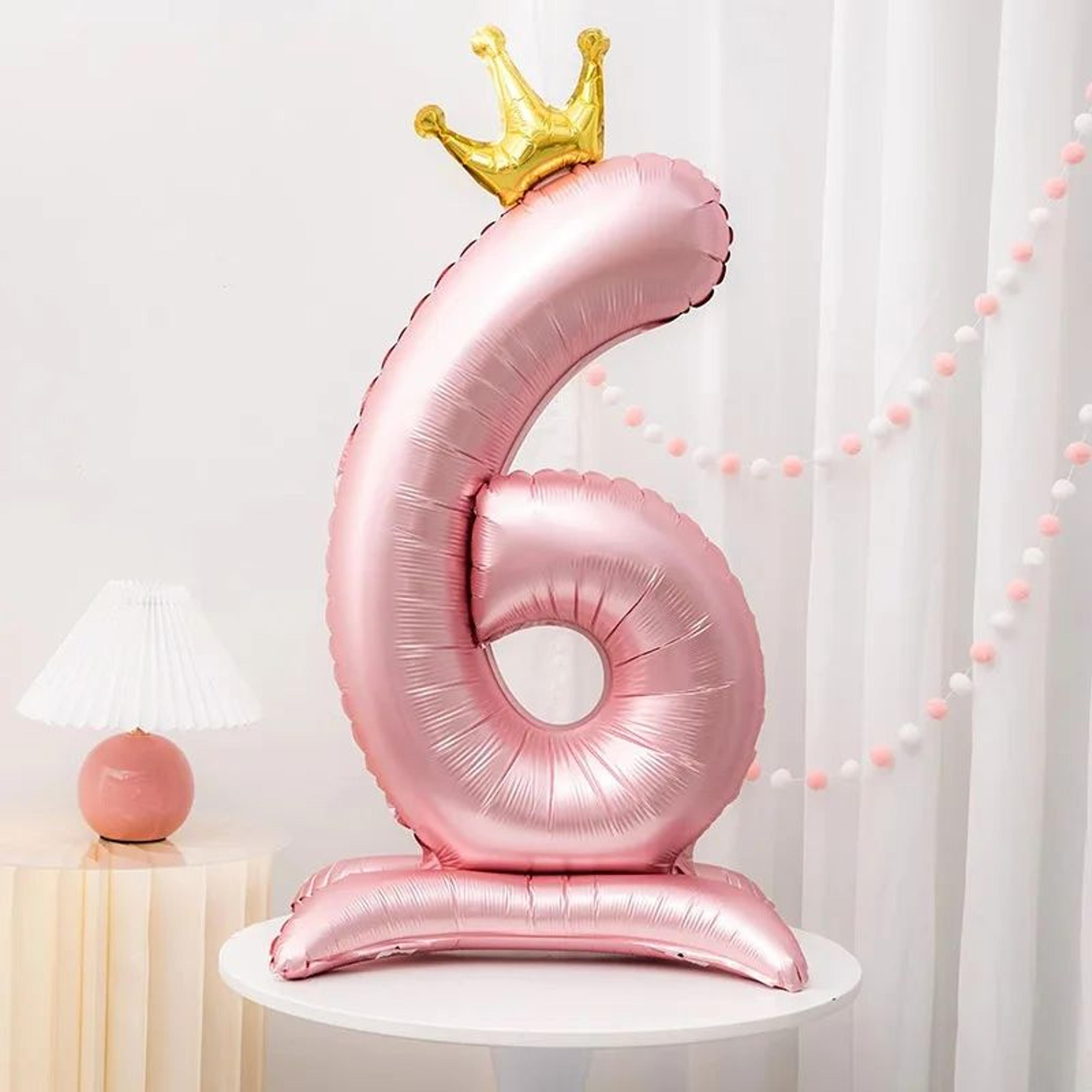 42Inch Princess Crown Number Balloon  Pink Foil Birthday Party Decor 12