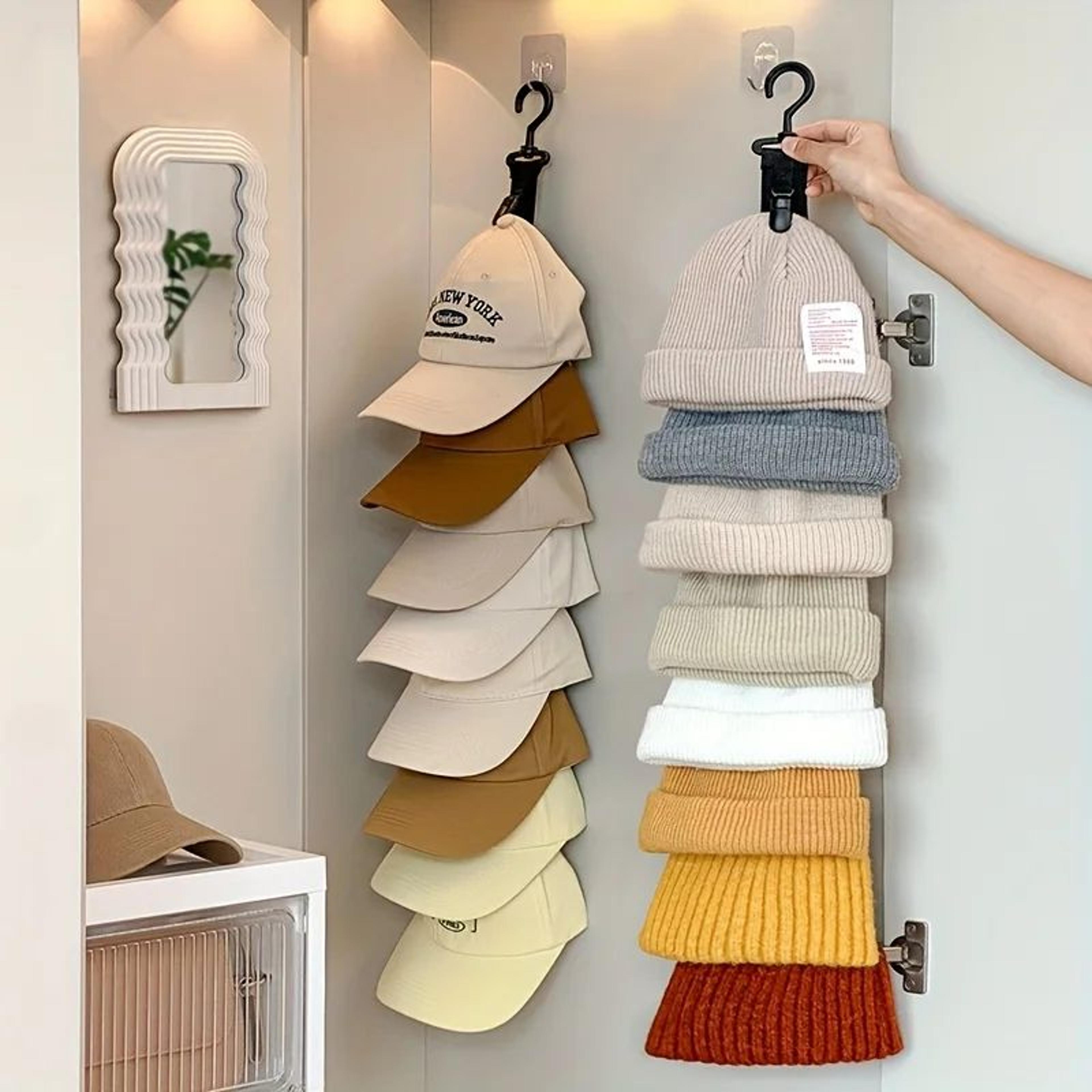 Premium SpaceSaving Hat Organizer  Baseball Cap Holder  8Clip Closet Storage Rack 1